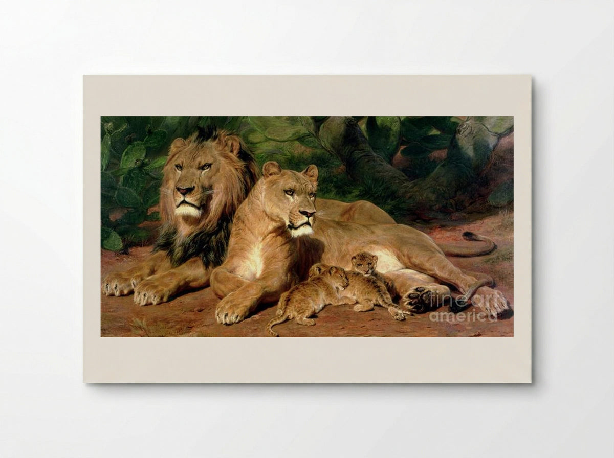The Lion at Home - Rosa Bonheur - Poster