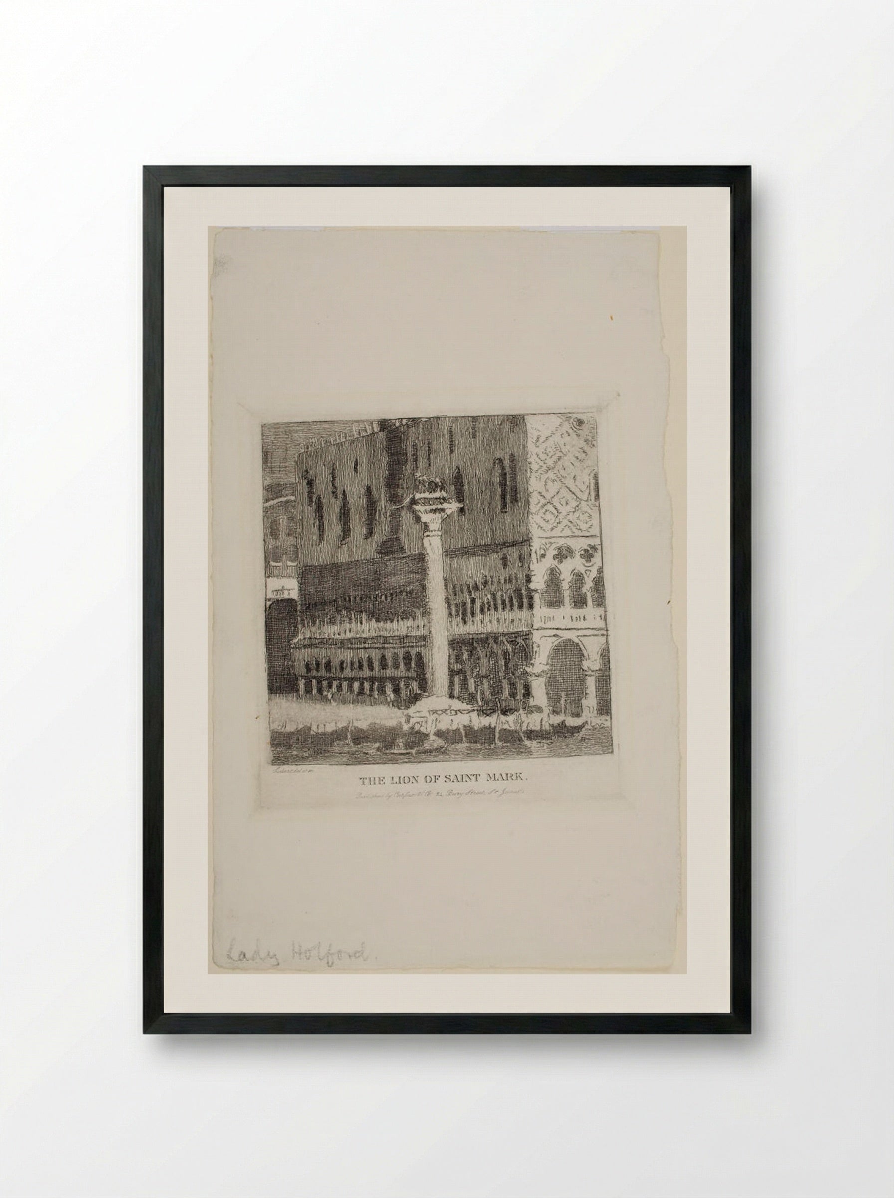 The Lion of Saint Mark - Walter Sickert - Framed Print Black
