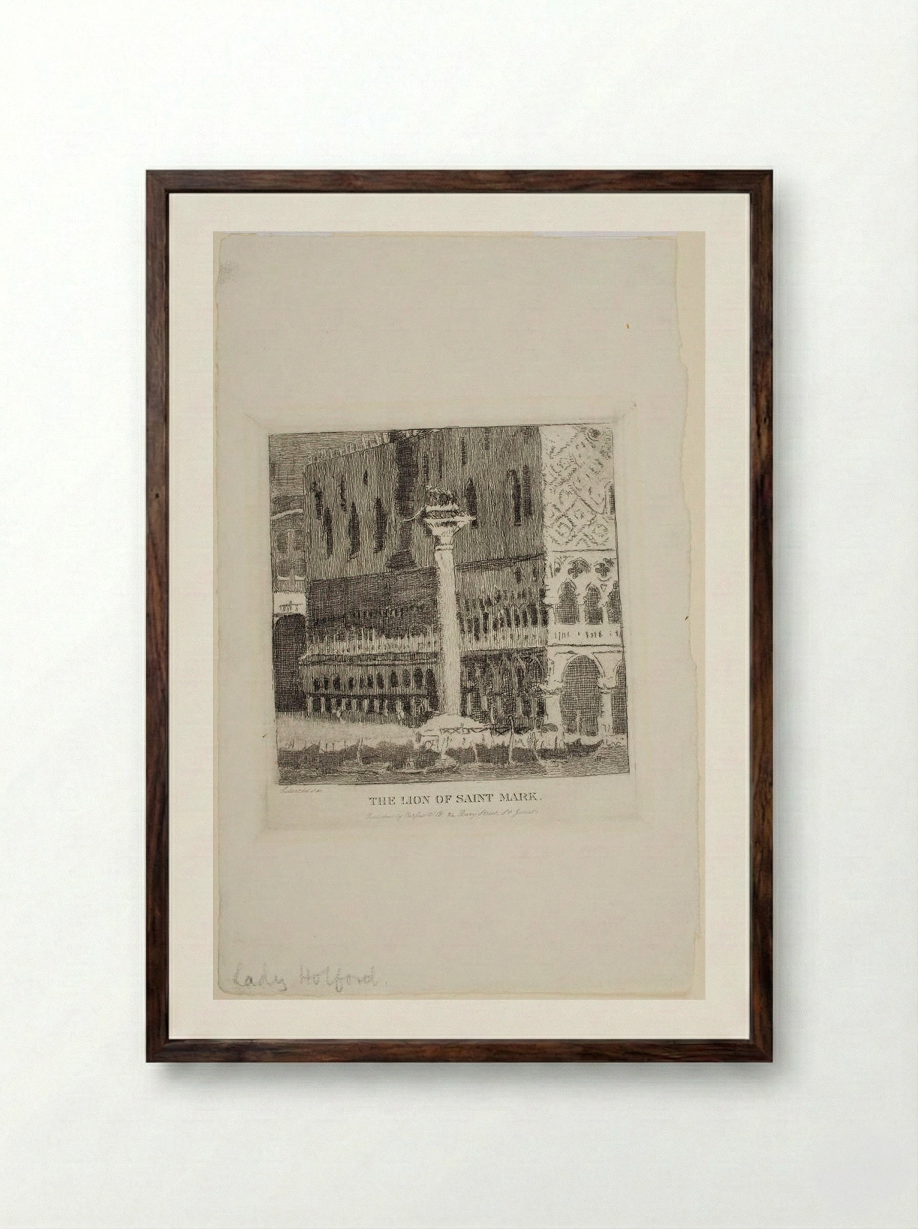 The Lion of Saint Mark - Walter Sickert - Framed Print Dark Wood