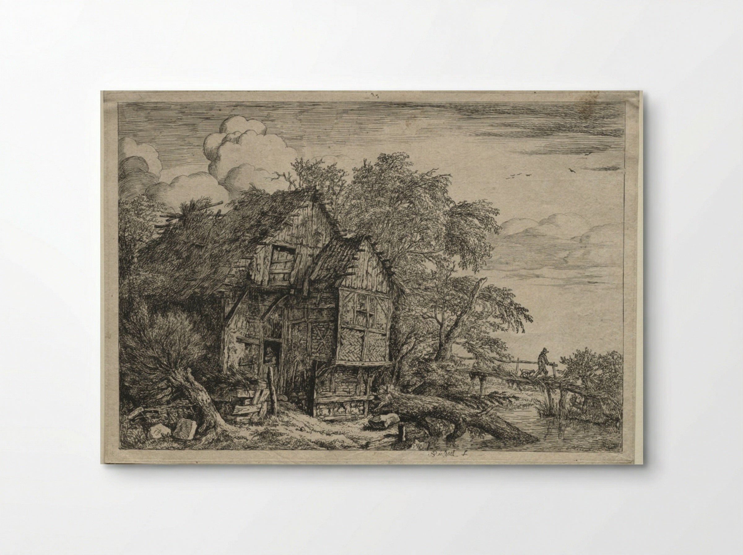 The Little Bridge - Jacob van Ruisdael - Poster