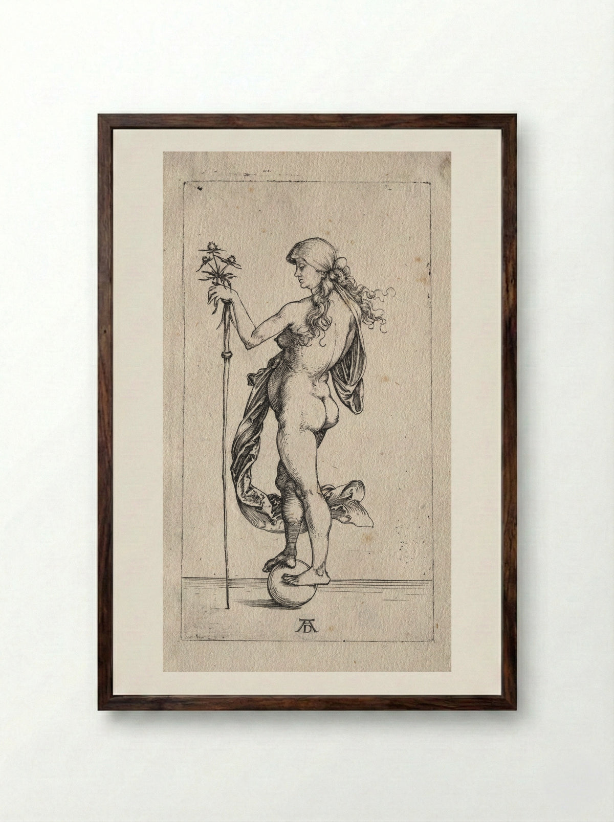 The Little Fortune - Albrecht Dürer - Framed Print Dark Wood