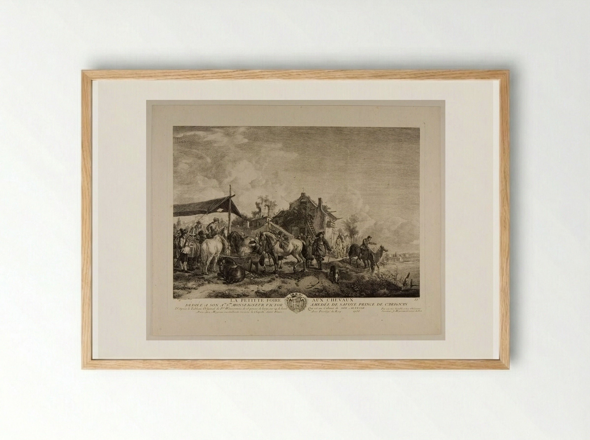 The Little Horse Fair - Jean Moyreau - Framed Print Wood