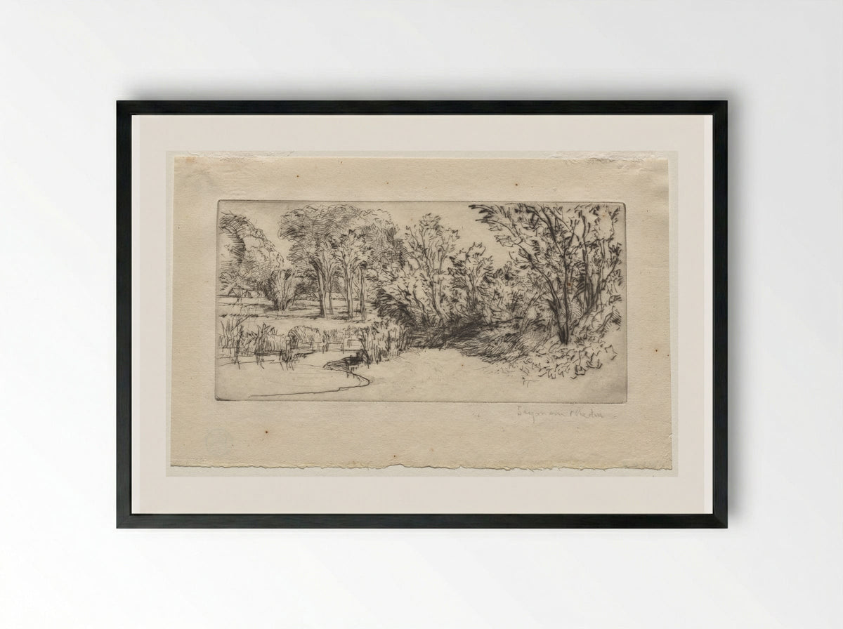 The Little Longparish - Francis Seymour Haden - Framed Print Black