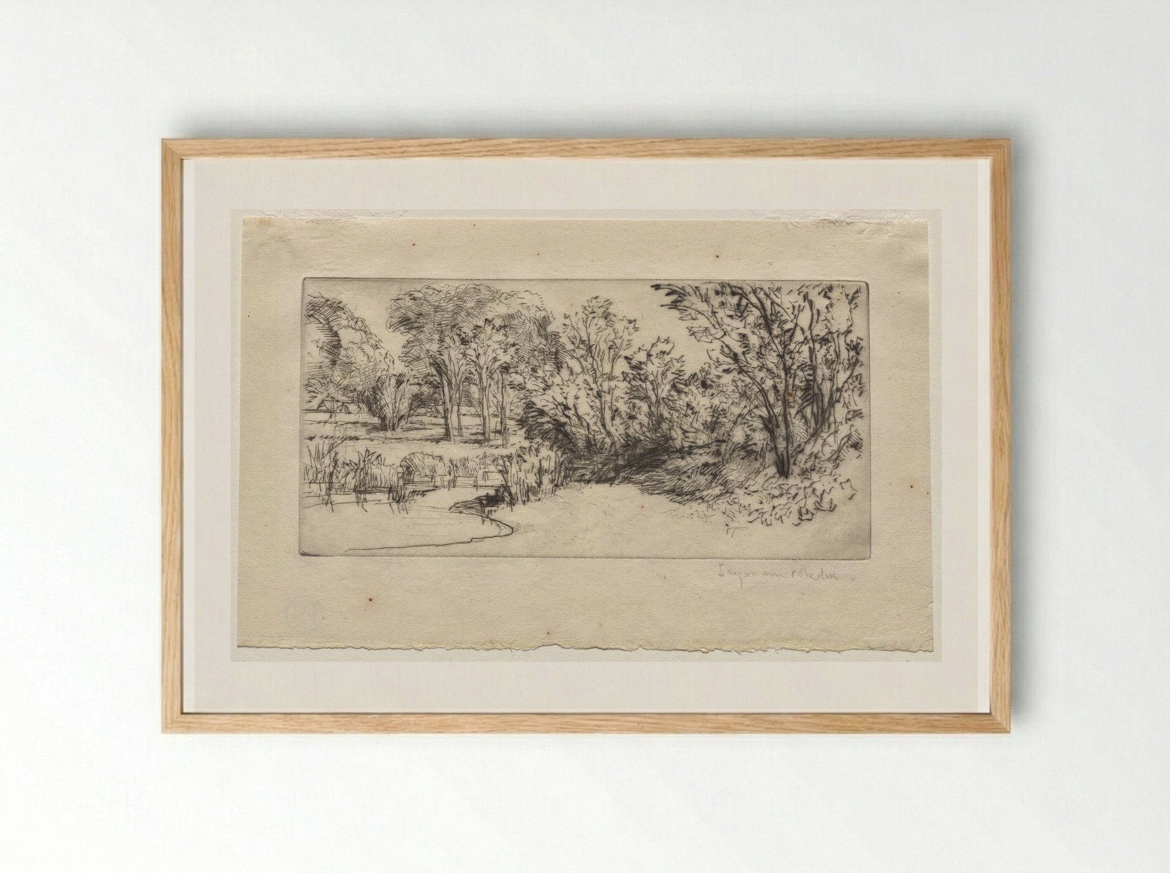 The Little Longparish - Francis Seymour Haden - Framed Print Wood