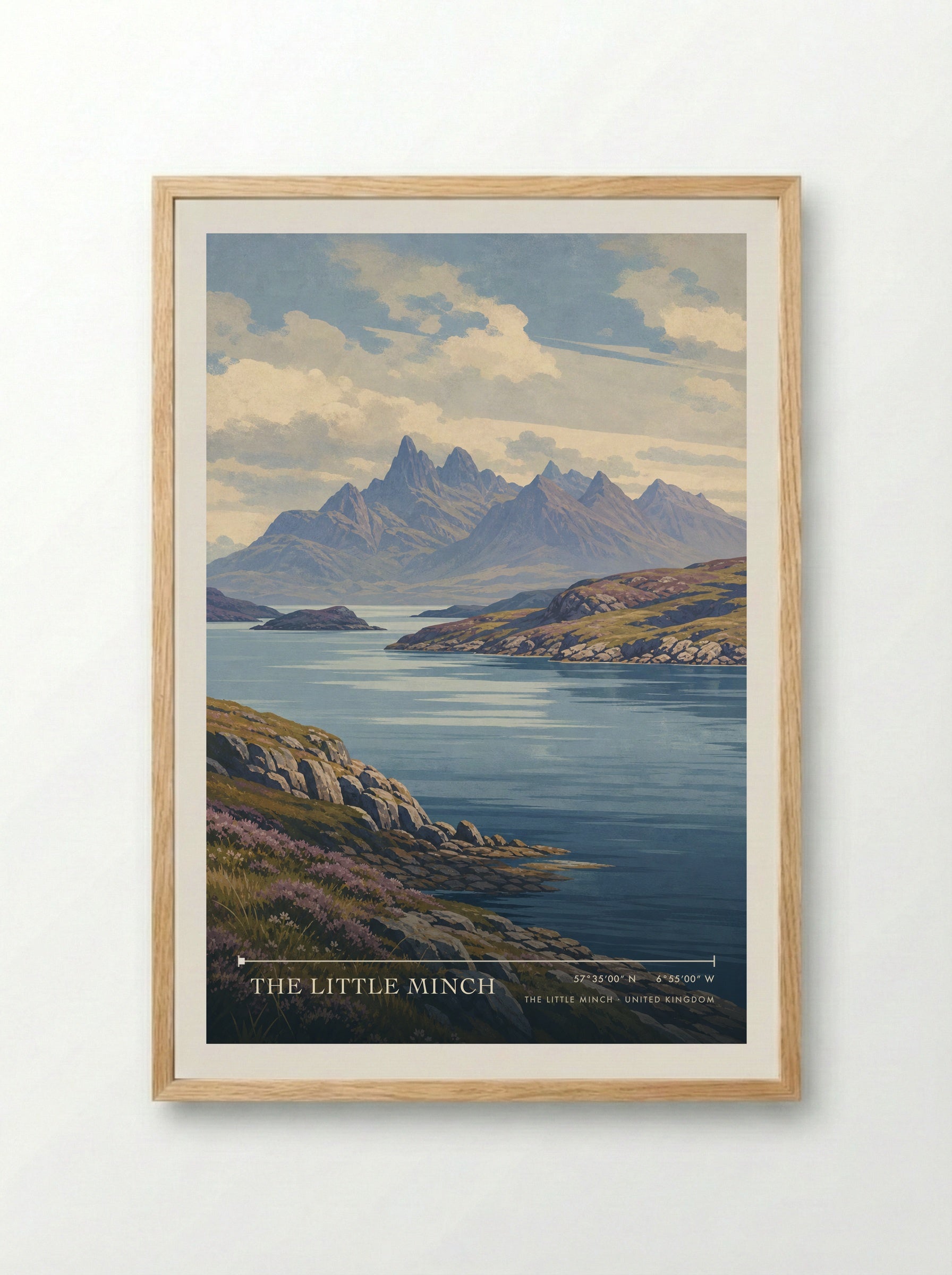 The Little Minch United Kingdom Travel Poster - Framed Print Wood