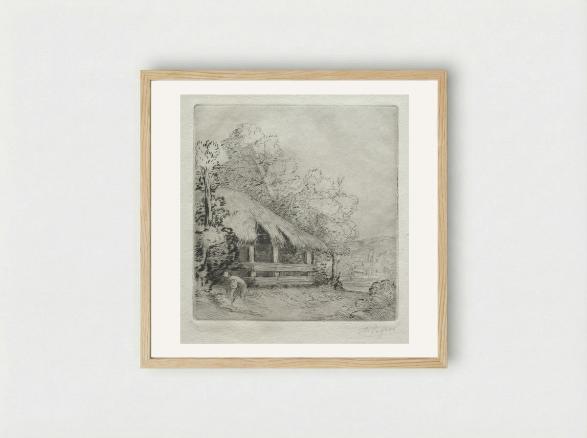 The Little Shed (Le Petit Hangar) - Alphonse Legros - Framed Print Wood