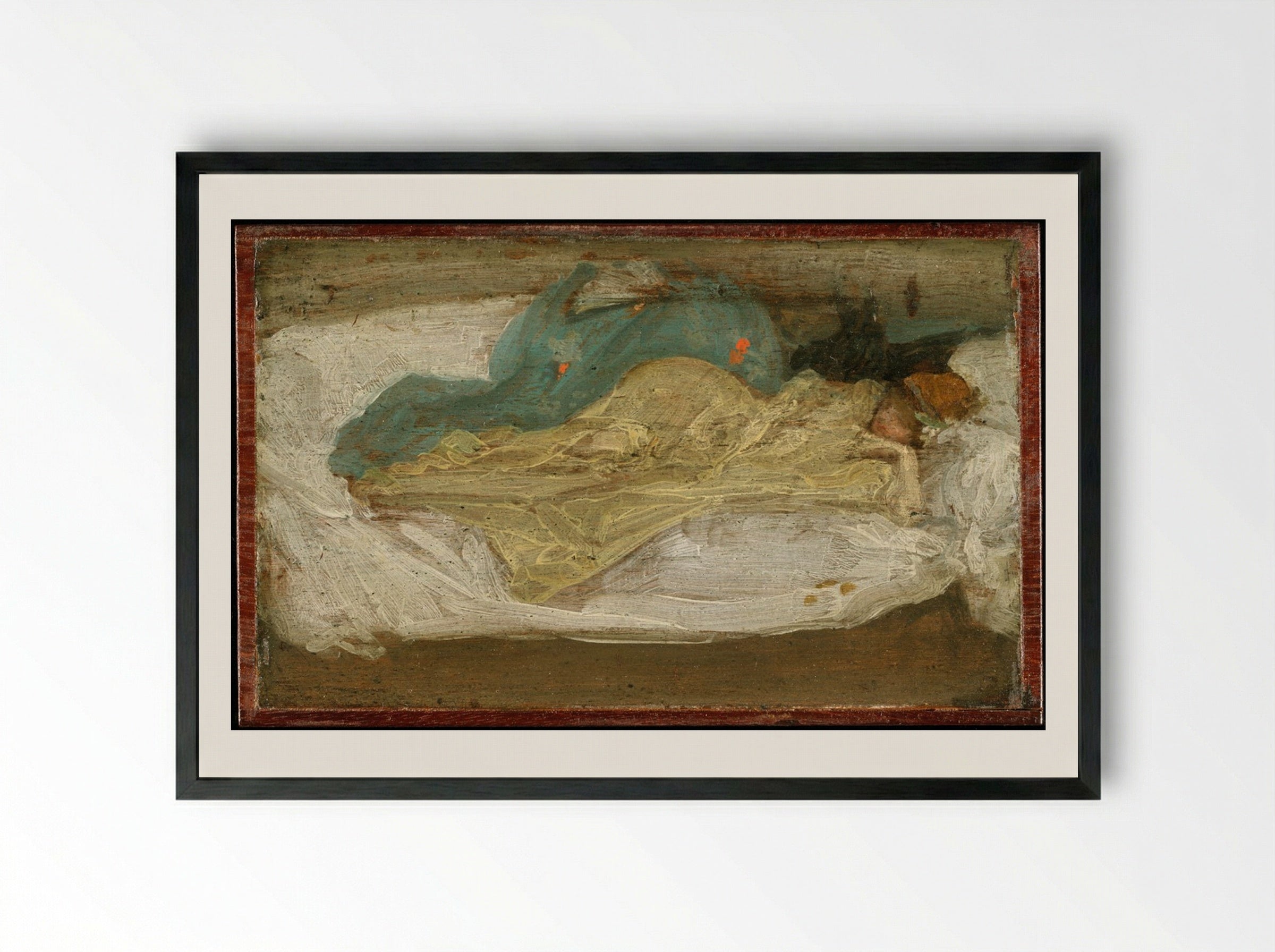The Little White Sofa - James Abbott McNeill Whistler - Framed Print Black