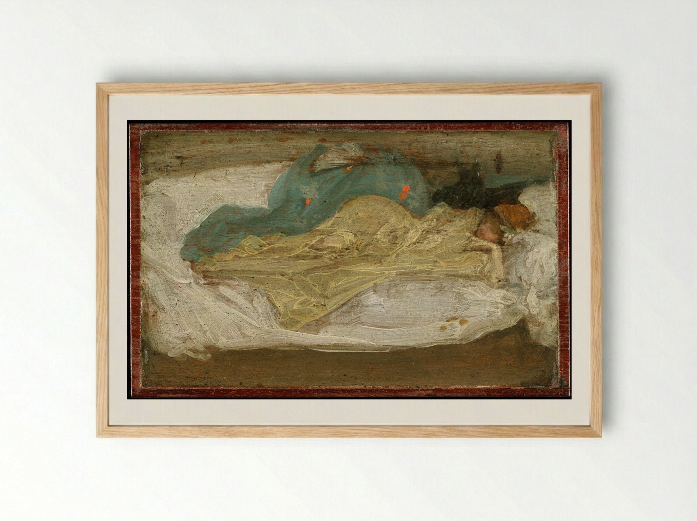 The Little White Sofa - James Abbott McNeill Whistler - Framed Print Wood