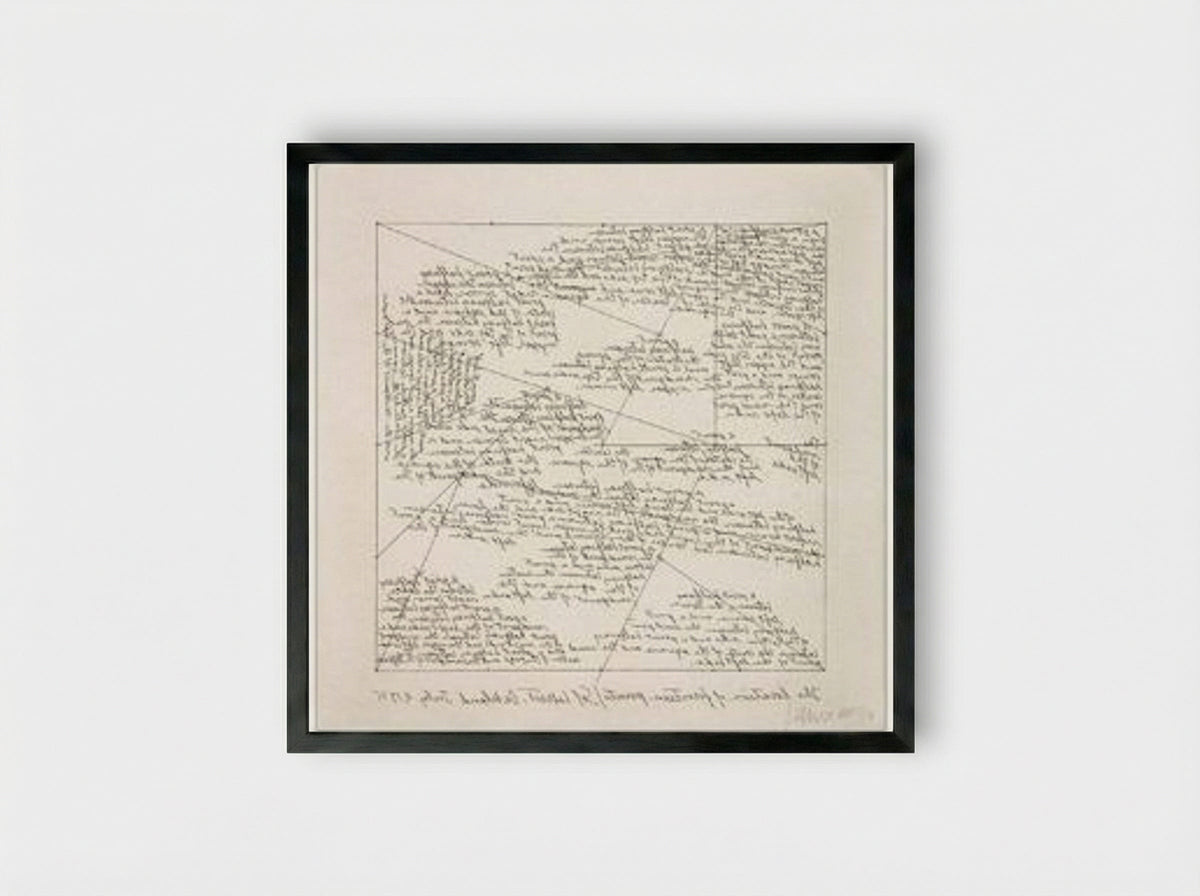 The Location of 14 Points - Sol LeWitt - Framed Print Black