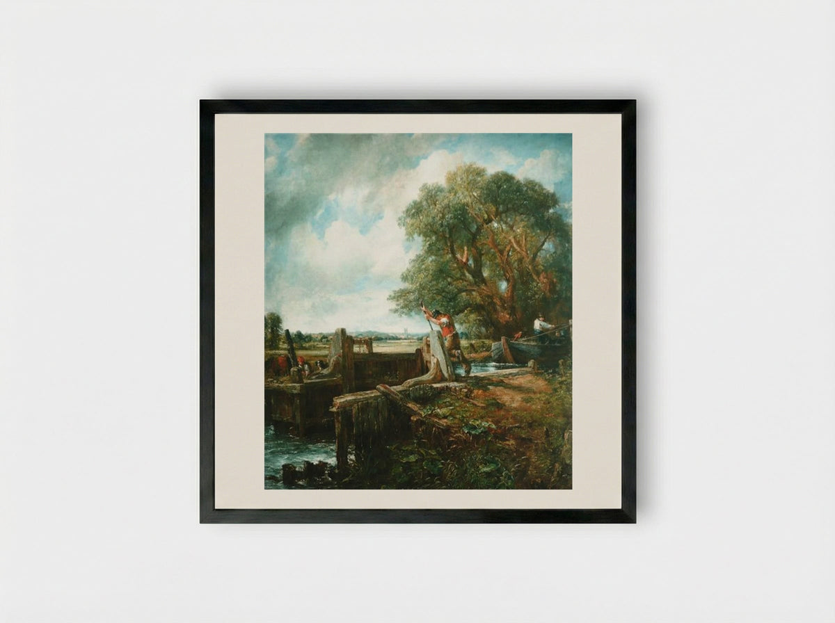 The Lock - John Constable - Framed Print Black