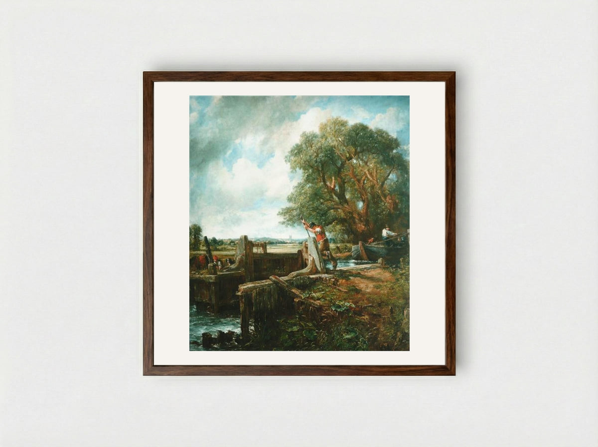 The Lock - John Constable - Framed Print Dark Wood