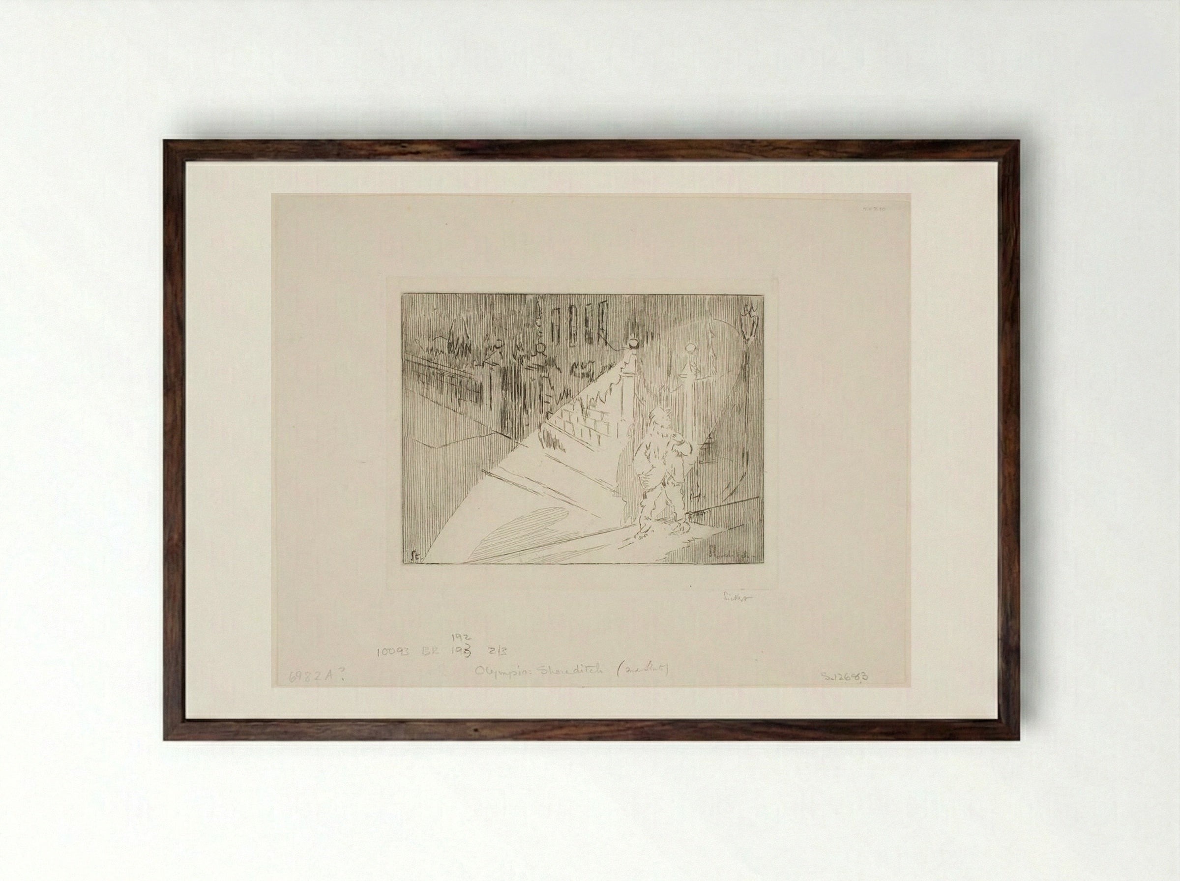 The London Shoreditch - Walter Sickert - Framed Print Dark Wood