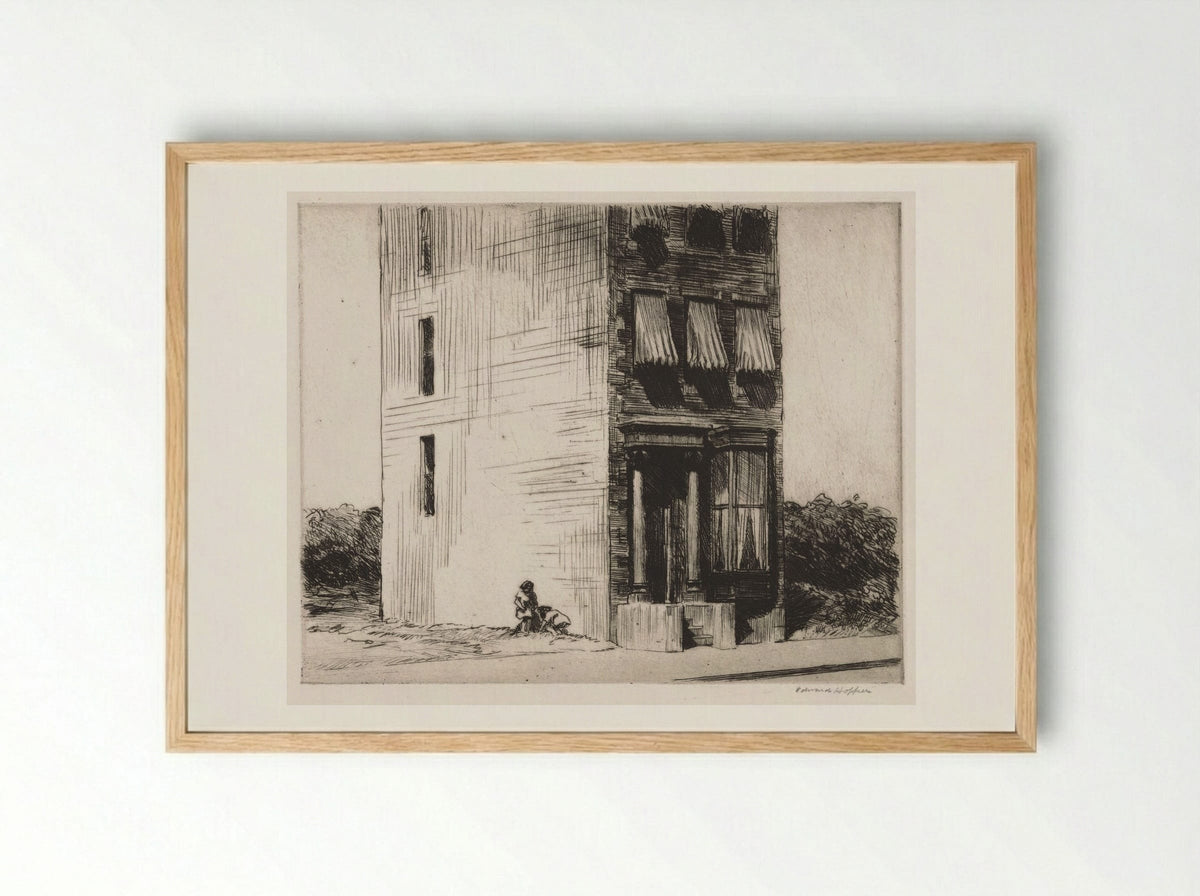 The Lonely House - Edward Hopper - Framed Print Wood