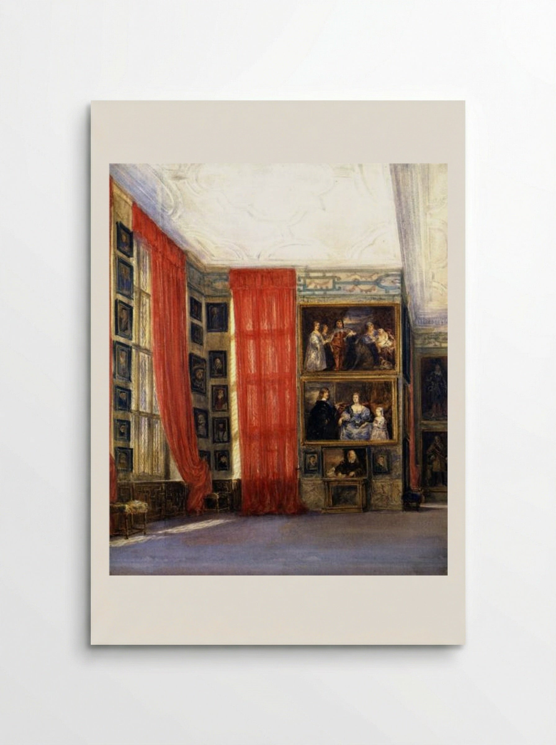 The Long Gallery, Hardwick Hall, Derbyshire - David Cox - Poster