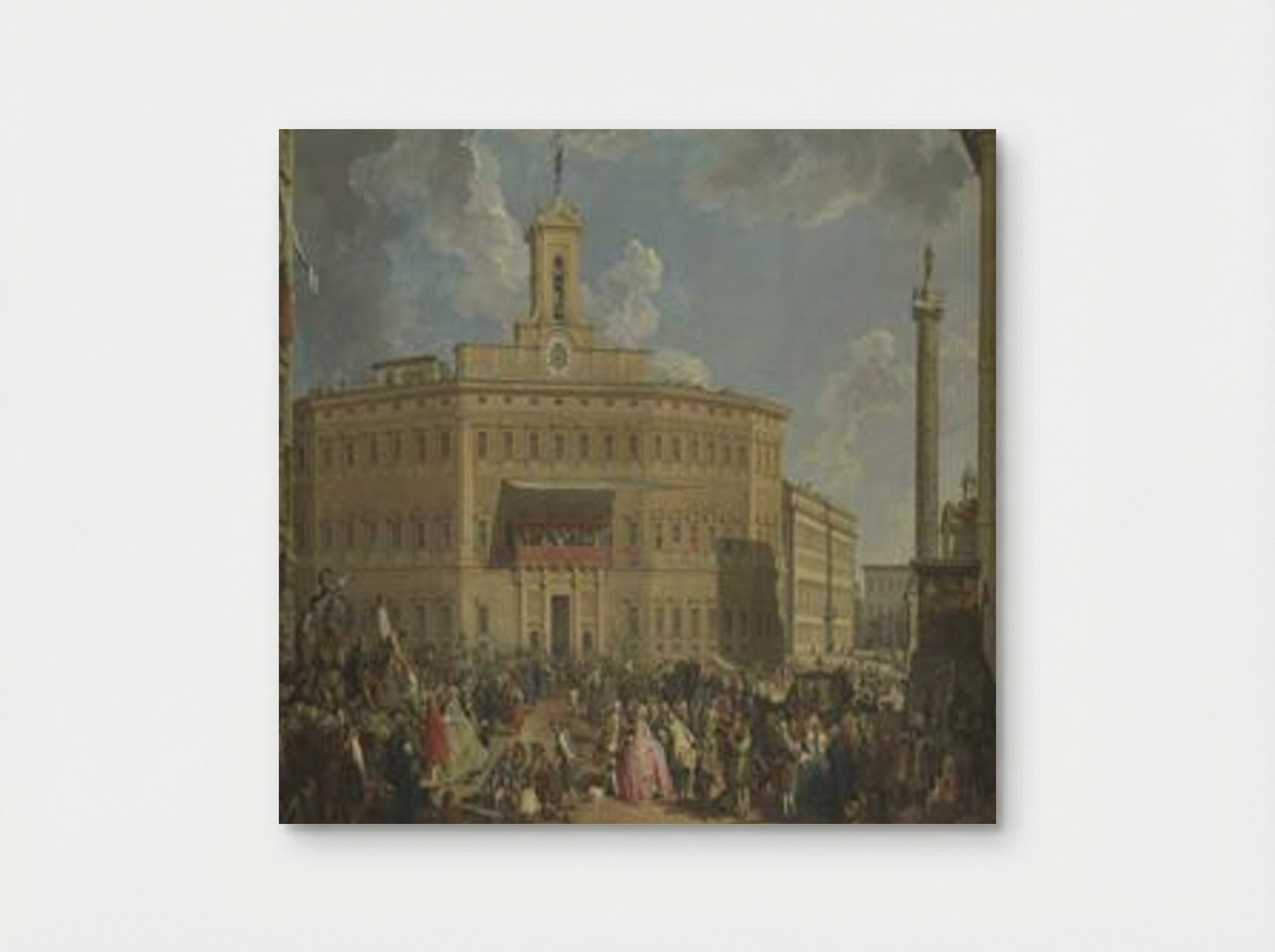 The Lottery at Palazzo Montecitorio - Giovanni Paolo Panini - Poster