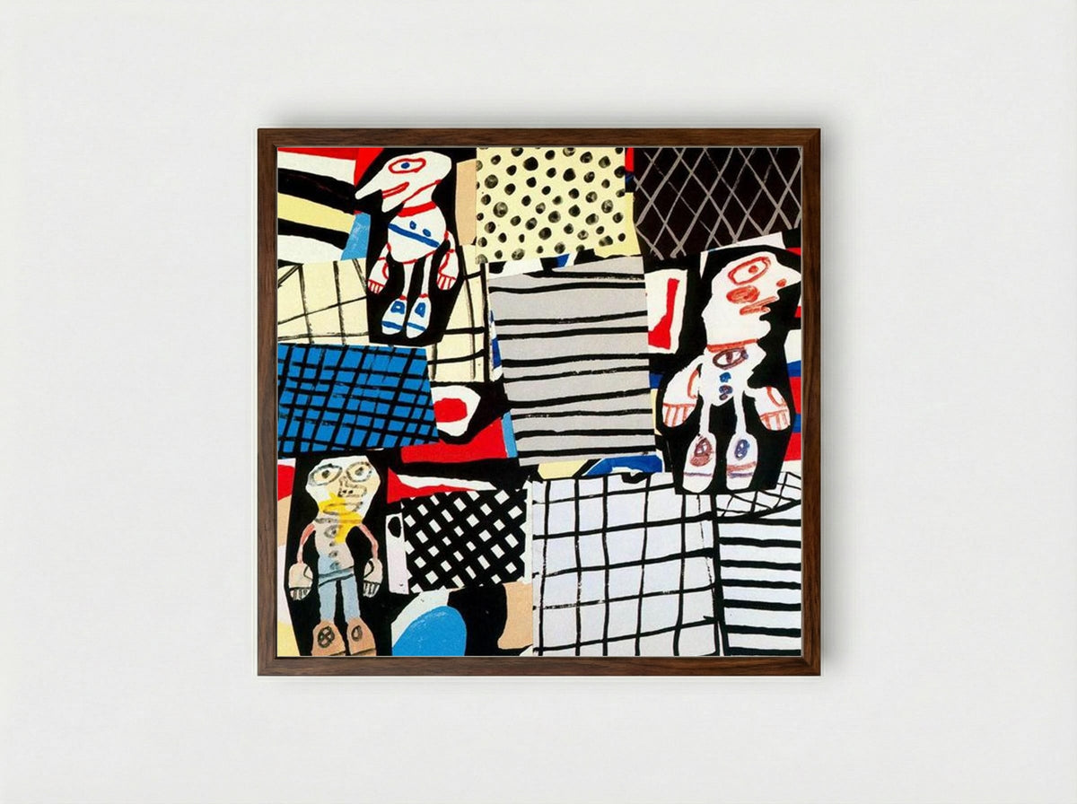 The Low Hours - Jean Dubuffet - Framed Print Dark Wood