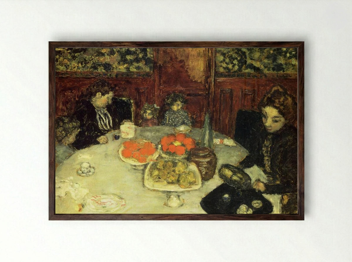 The Luncheon - Pierre Bonnard - Framed Print Dark Wood