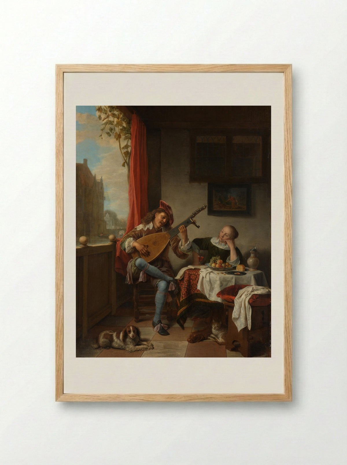 The Lutenist - Hendrick Martensz Sorgh - Framed Print Wood