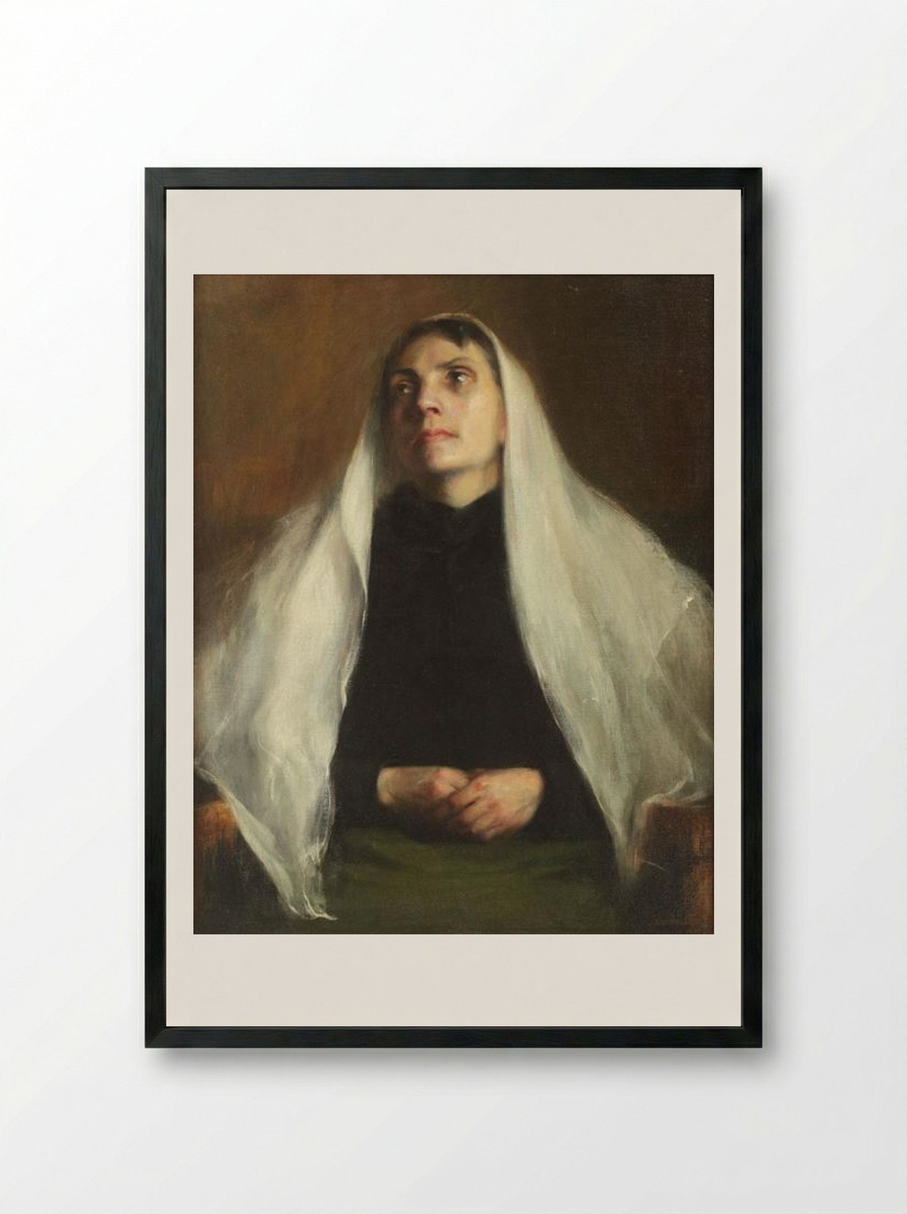 The Macedonian Woman - Kimon Loghi - Framed Print Black