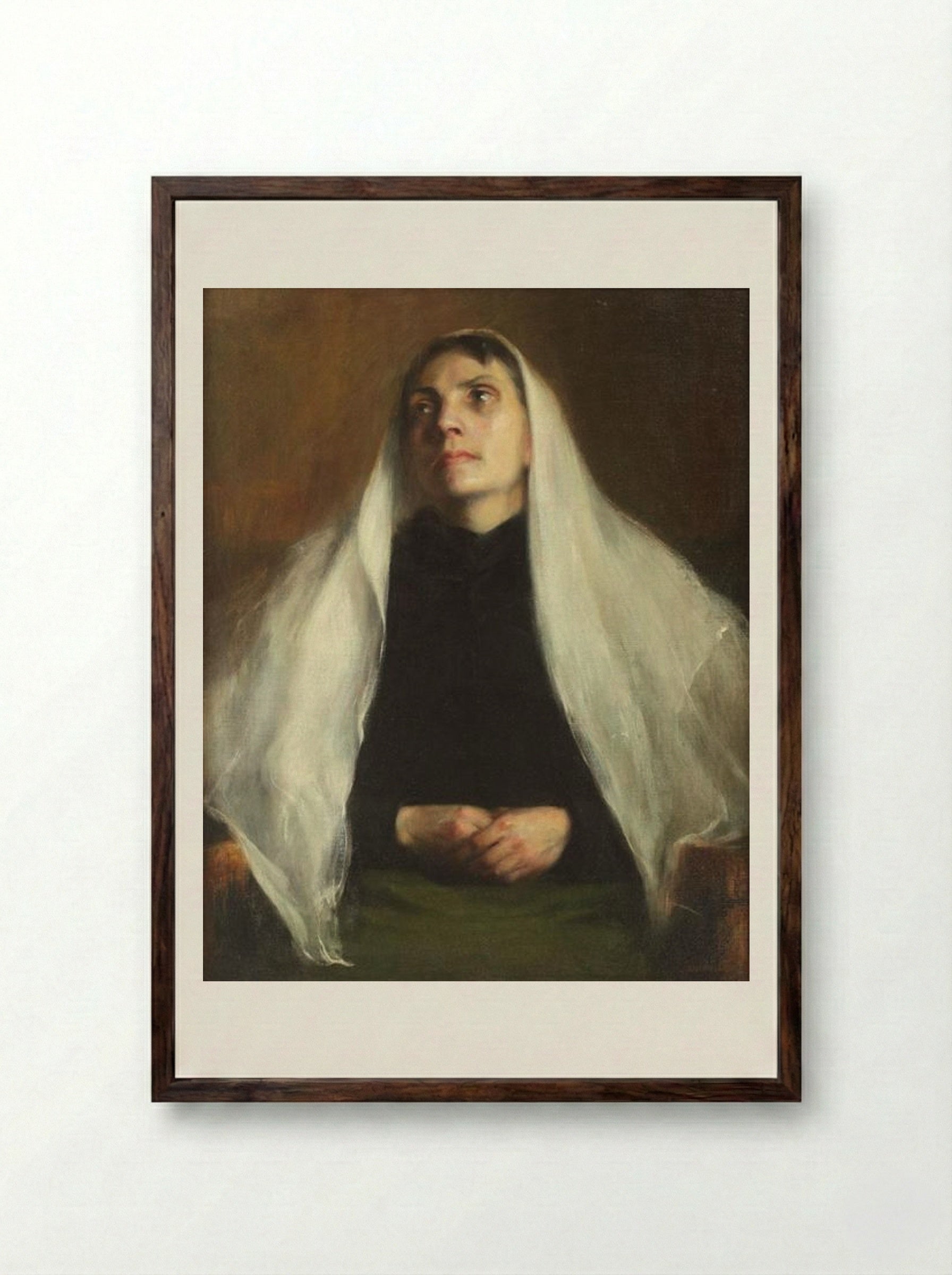 The Macedonian Woman - Kimon Loghi - Framed Print Dark Wood