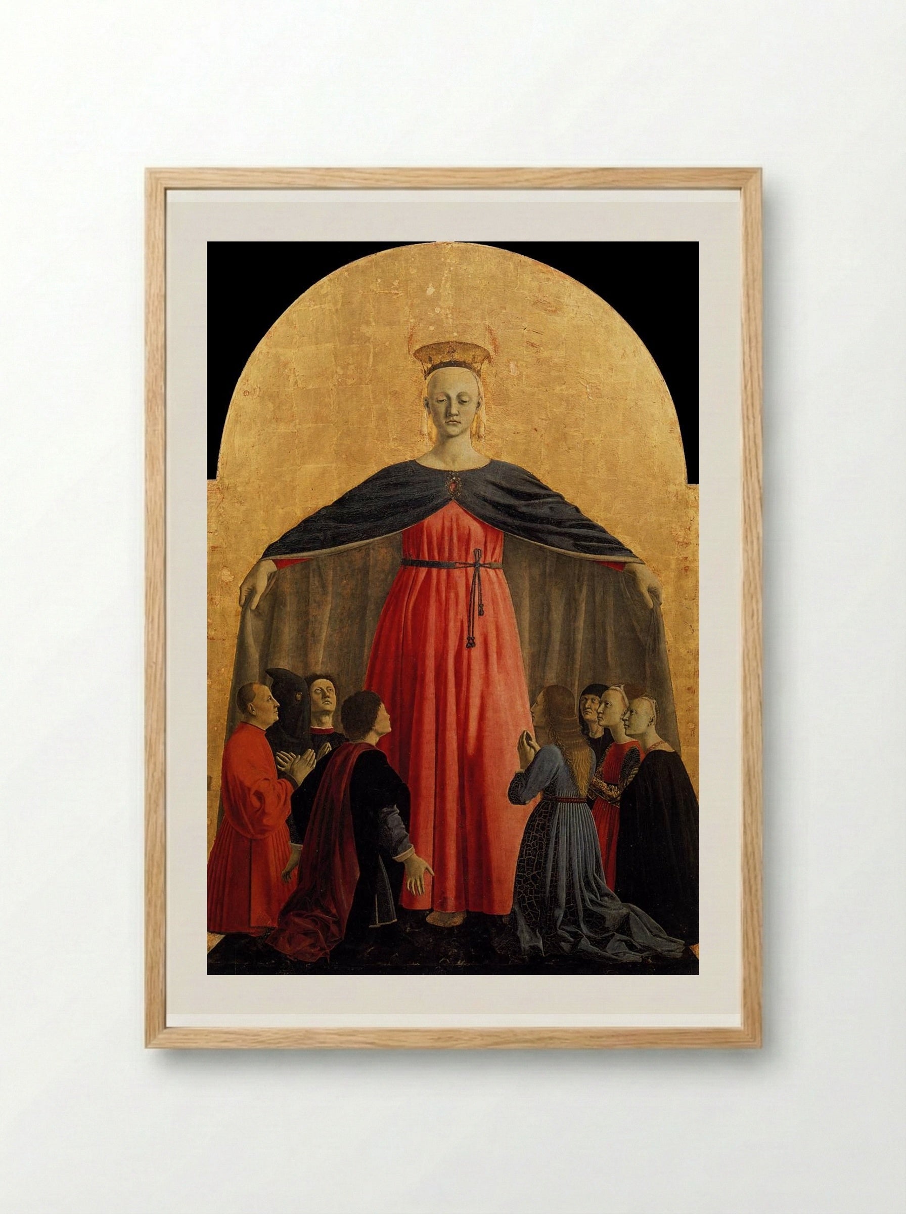 The Madonna of Mercy - Piero della Francesca - Framed Print Wood
