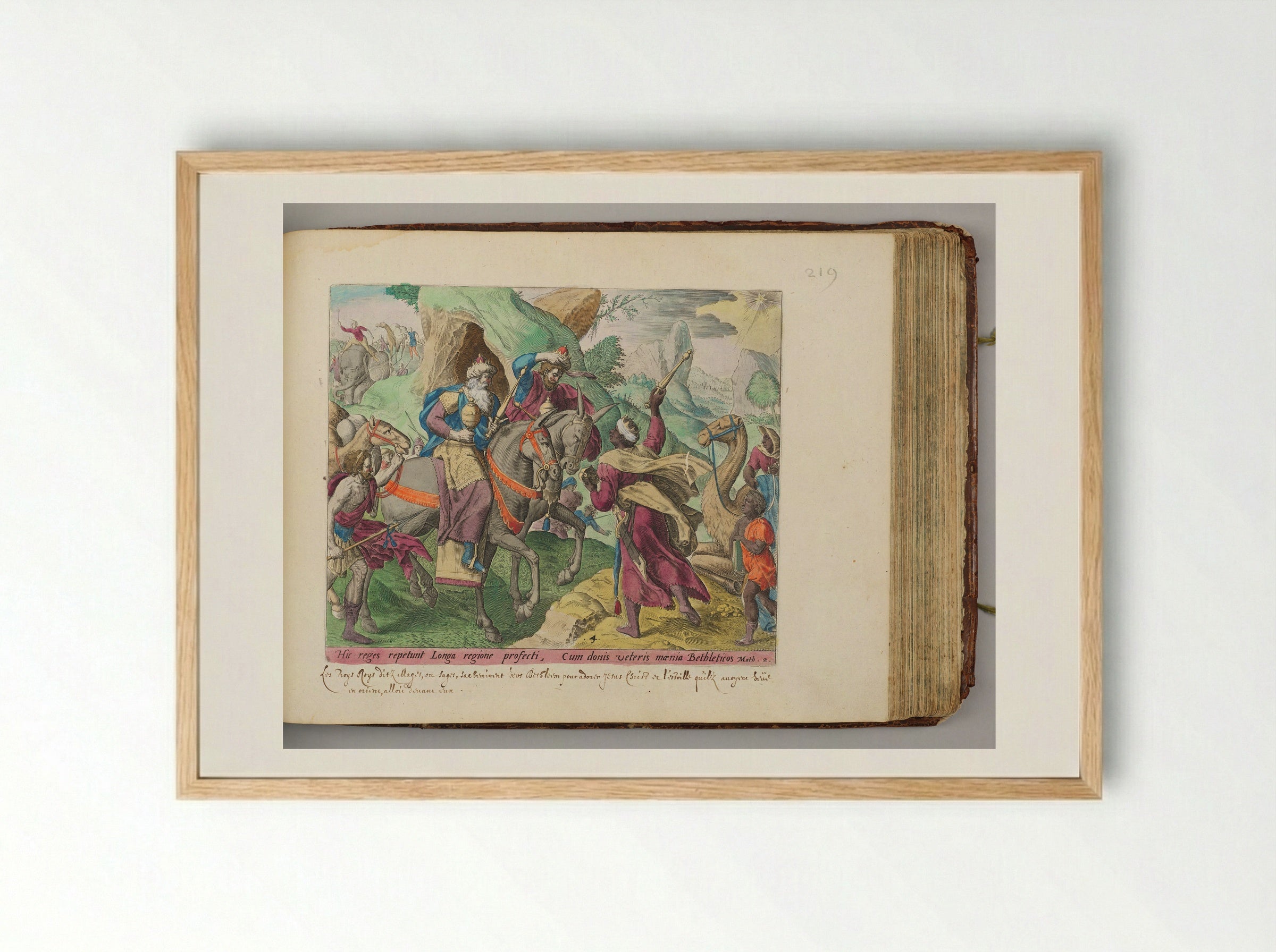 The Magi on Their Way to Bethlehem - Johann Sadeler I - Framed Print Wood
