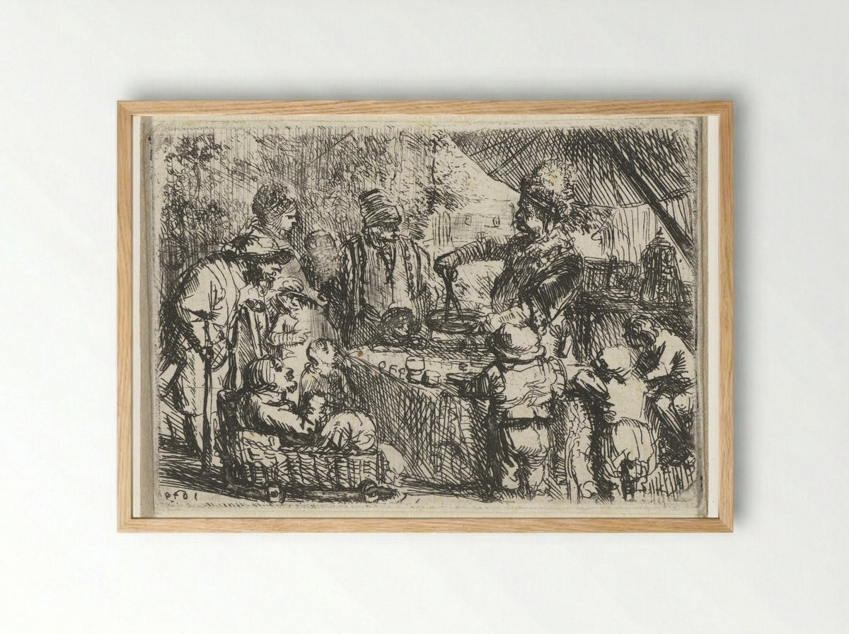 The Magician under a Parasol - Constantijn à Renesse - Framed Print Wood