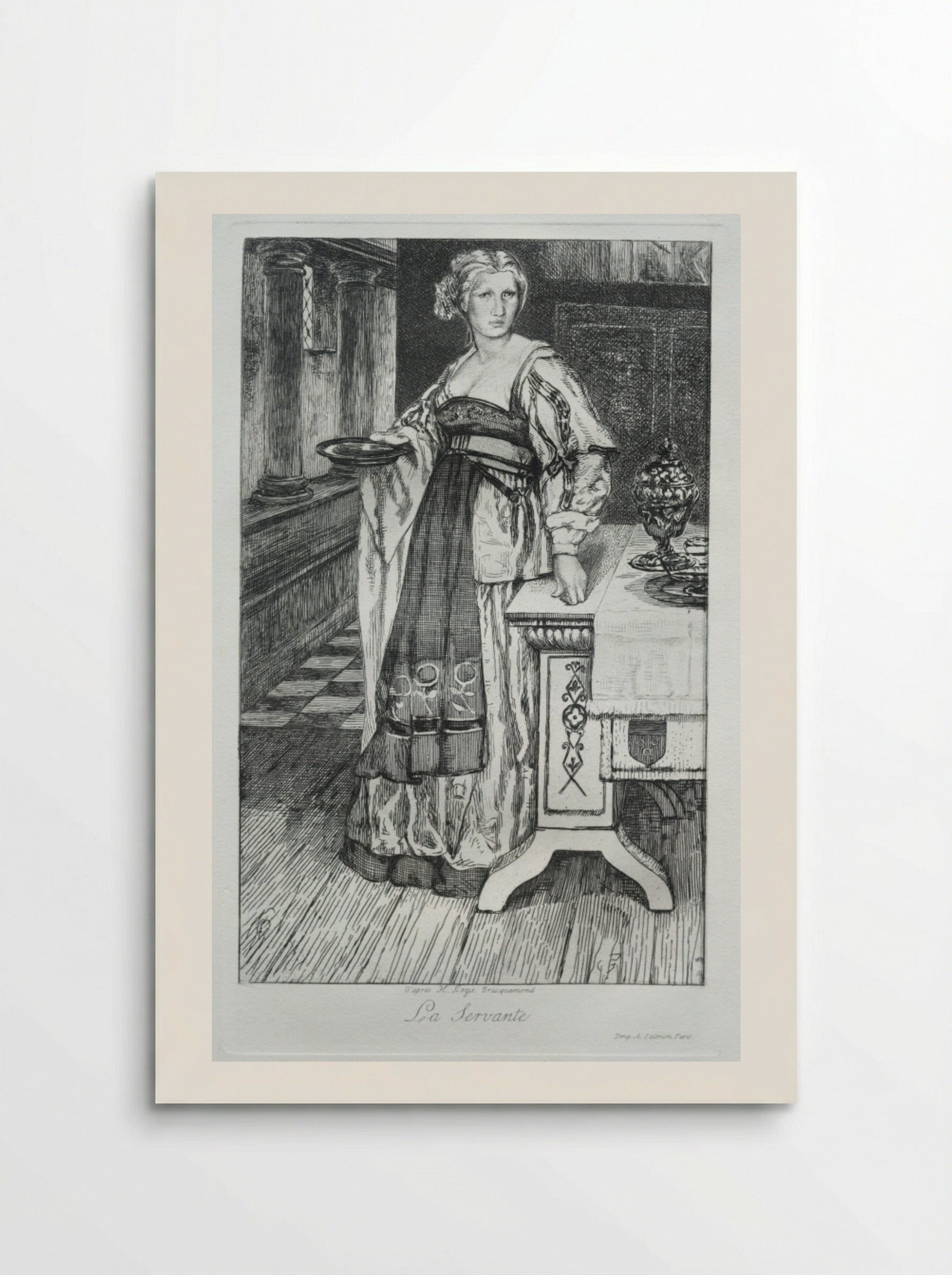 The Maidservant - Félix Bracquemond - Poster