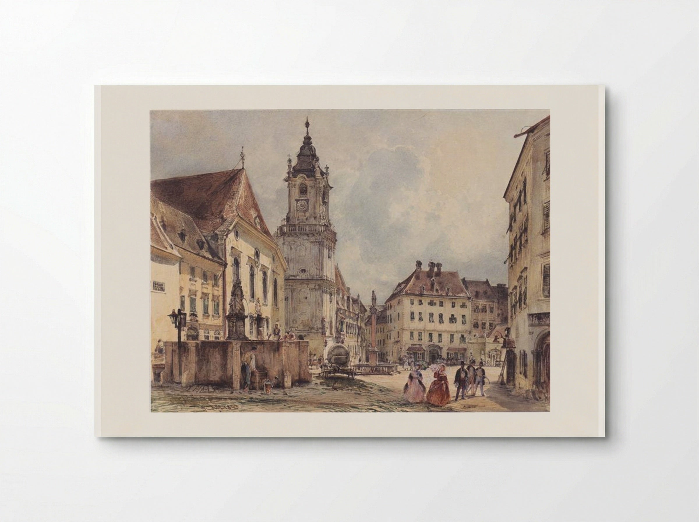 The Main Square in Bratislava - Rudolf von Alt - Poster