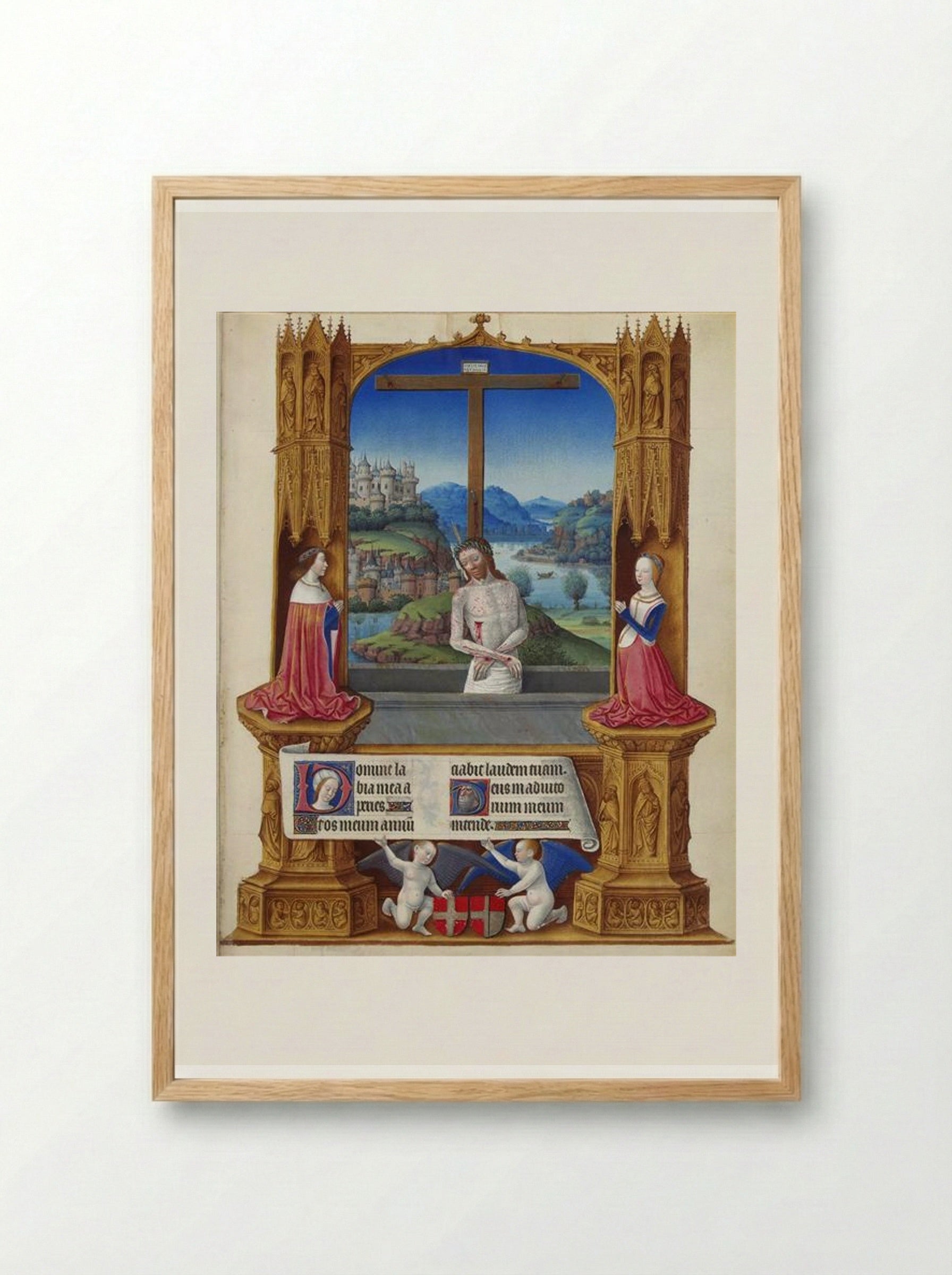 The Man of Sorrows - Limbourg brothers - Framed Print Wood