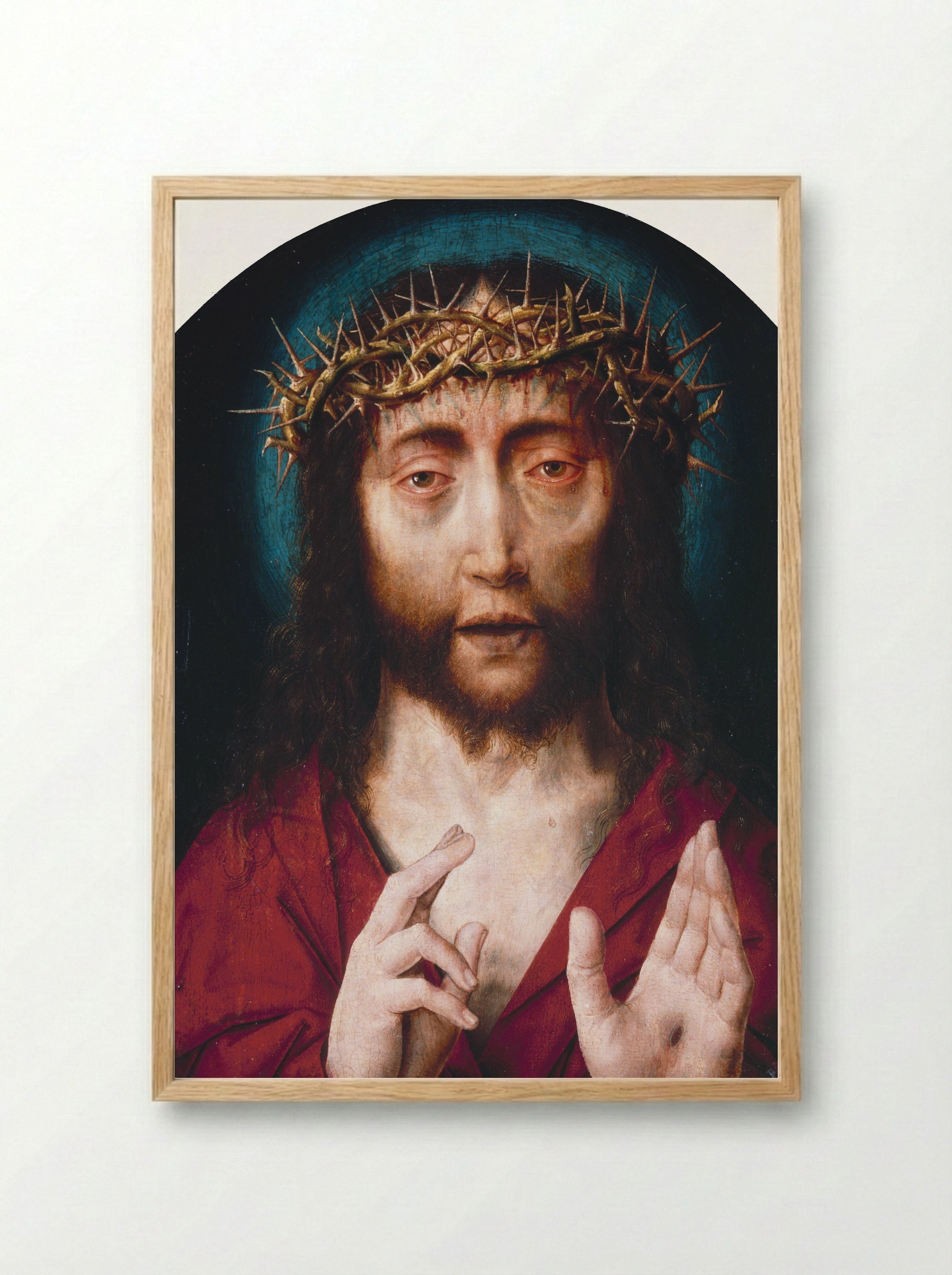 The Man of Sorrows - Aelbert Bouts - Framed Print Wood