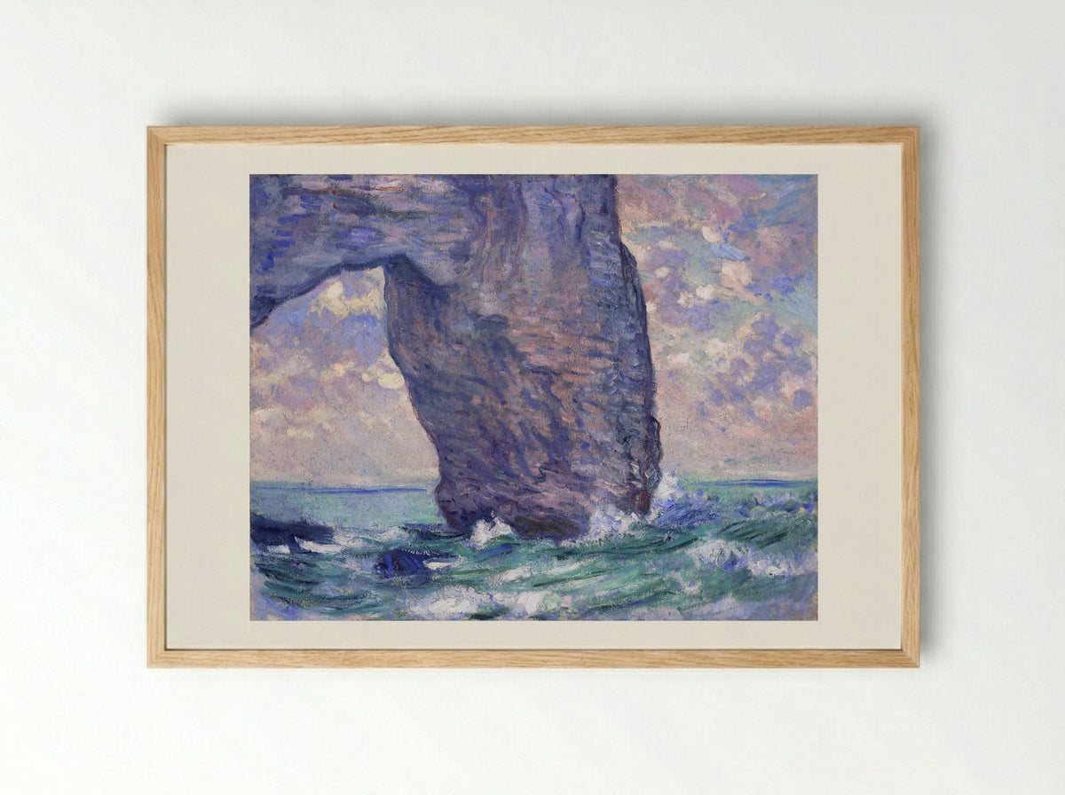 The Manneport, Seen from Below - Claude Monet - Framed Print Wood