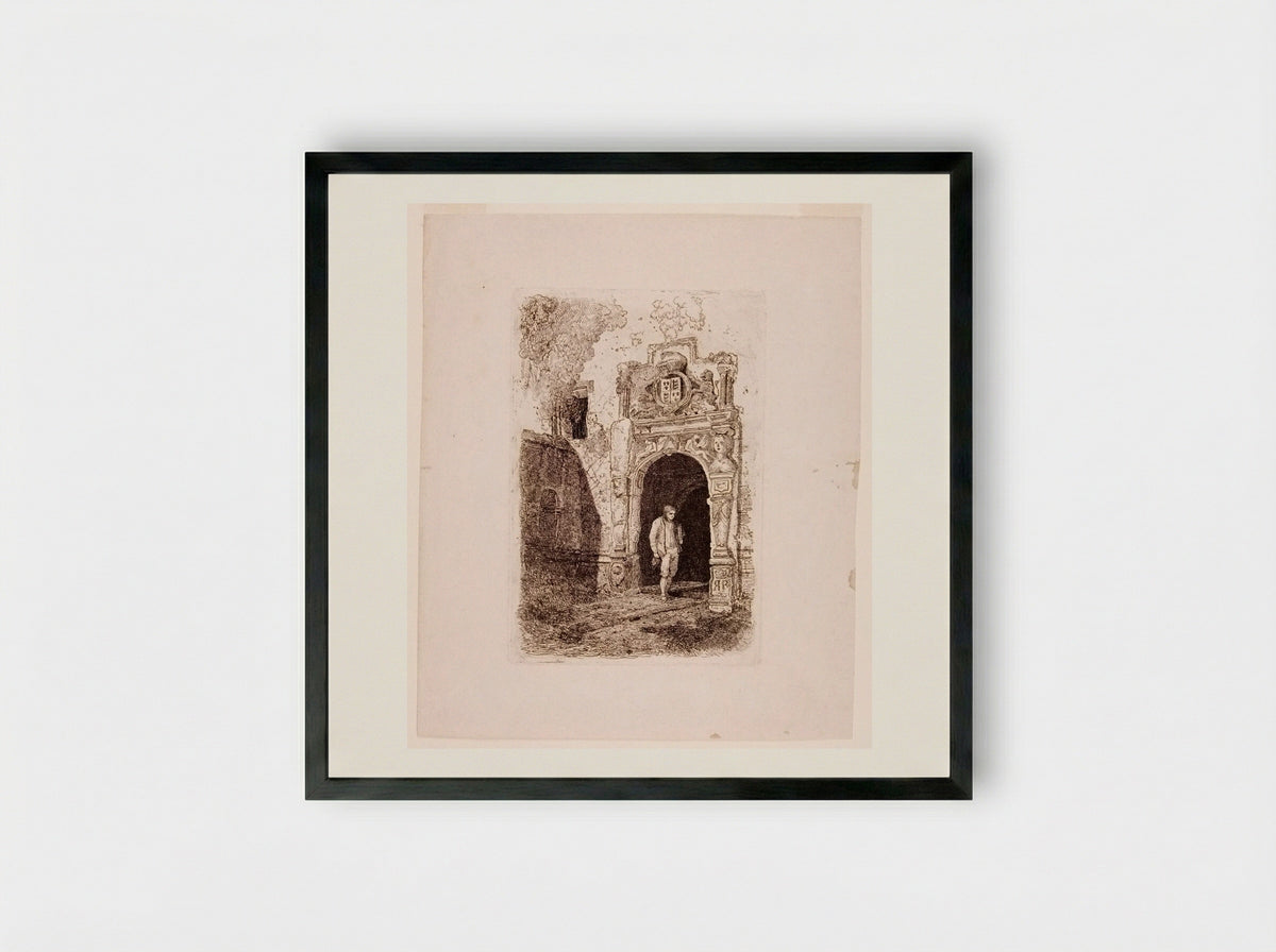 The Manor House, York - John Sell Cotman - Framed Print Black