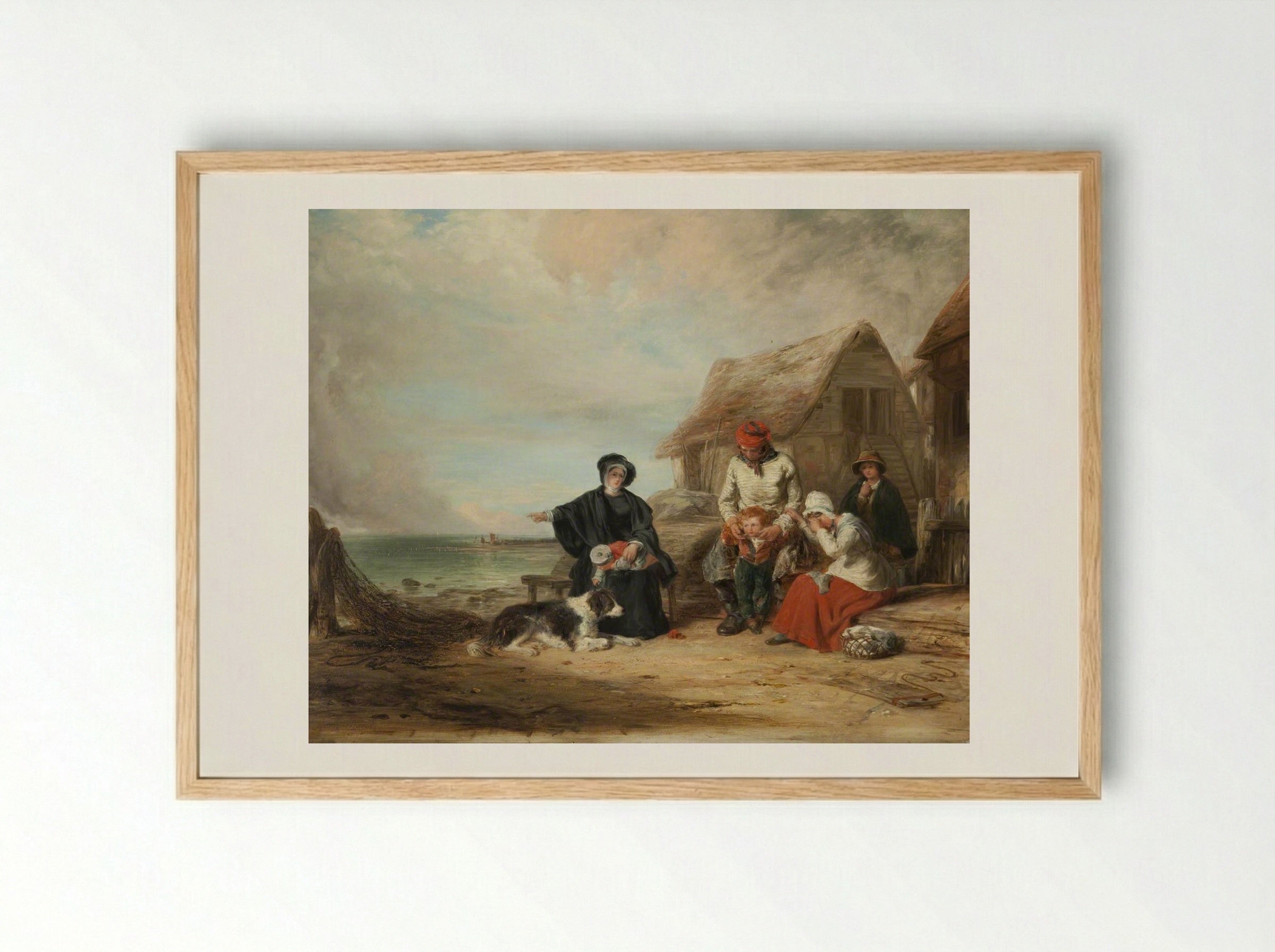 The Mariner's Widow - William Collins - Framed Print Wood