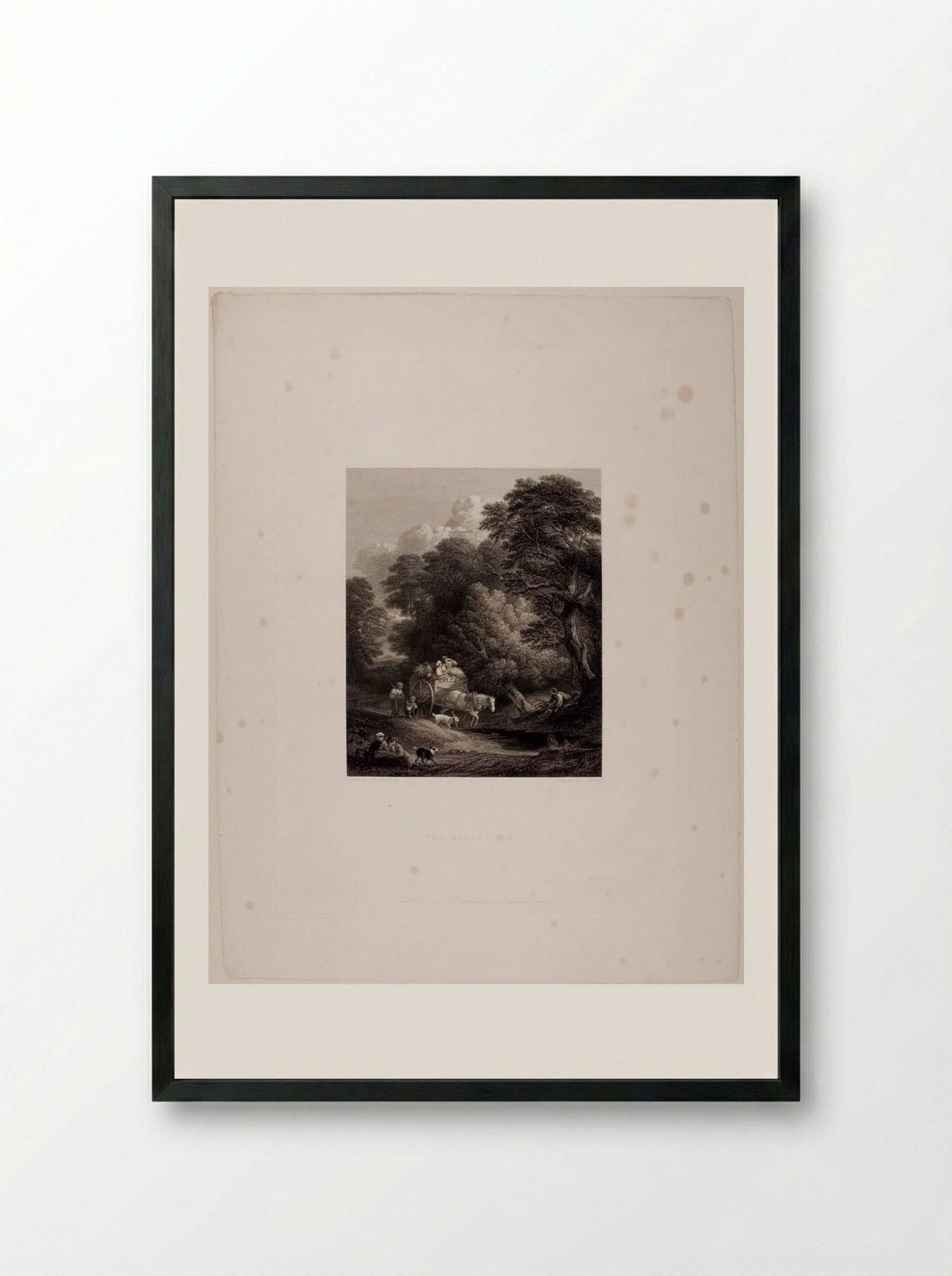 The Market Cart - Edward Goodall - Framed Print Black