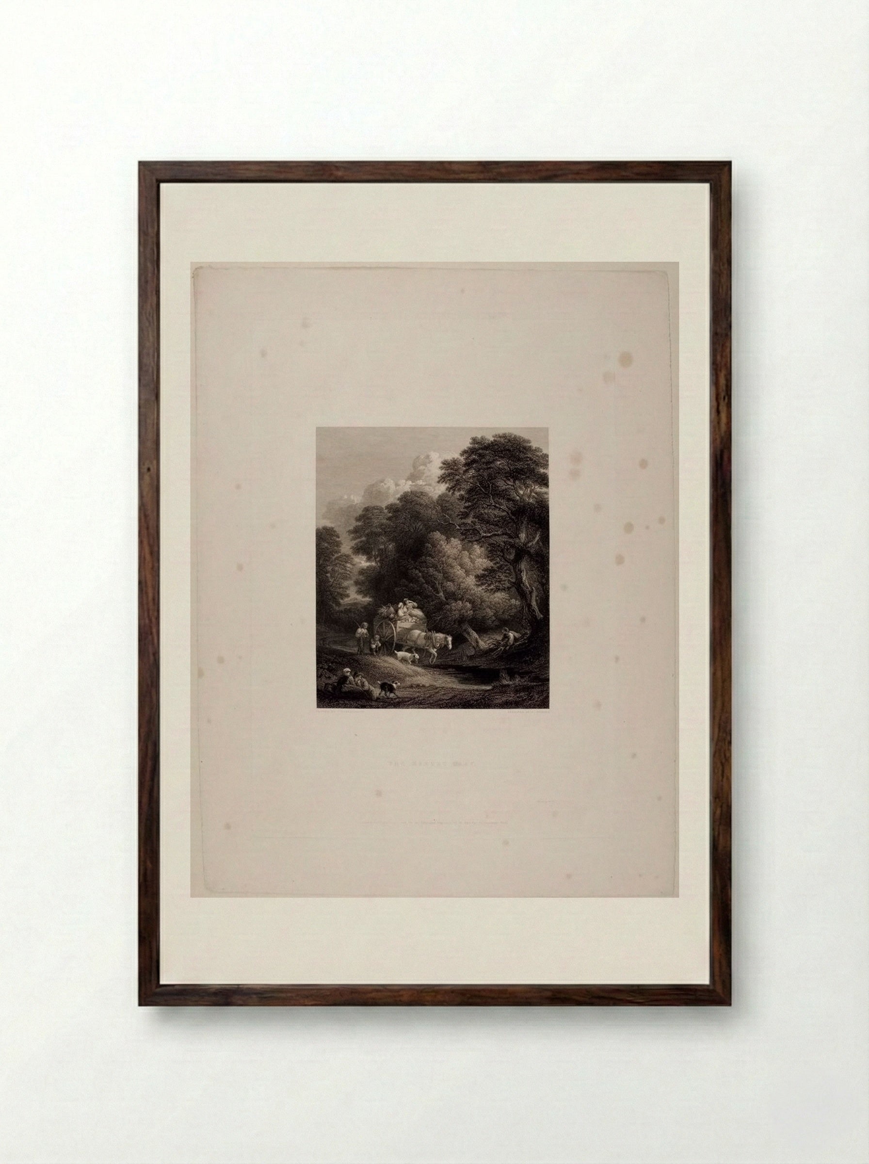 The Market Cart - Edward Goodall - Framed Print Dark Wood