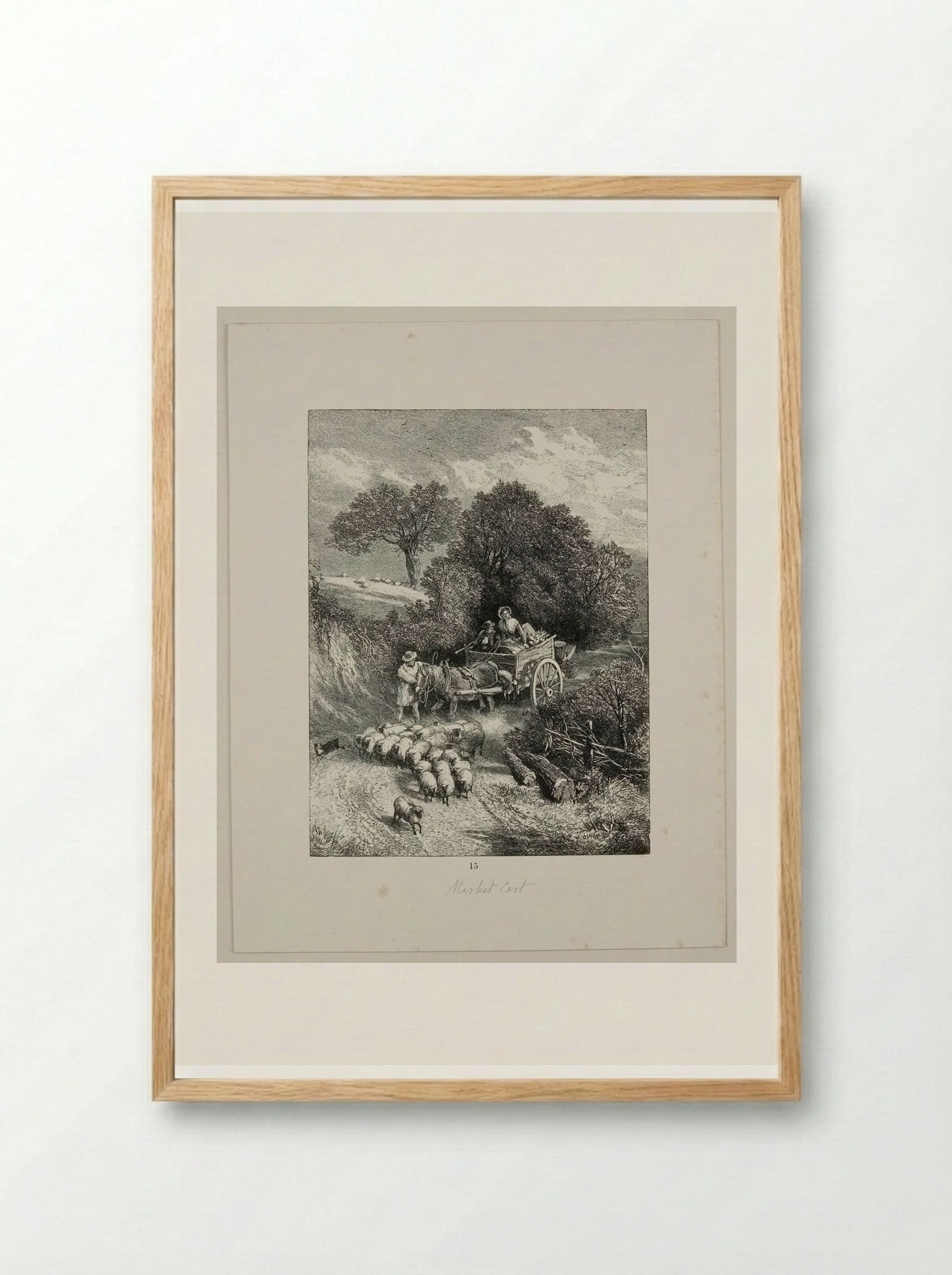 The Market Cart - Edward Dalziel - Framed Print Wood