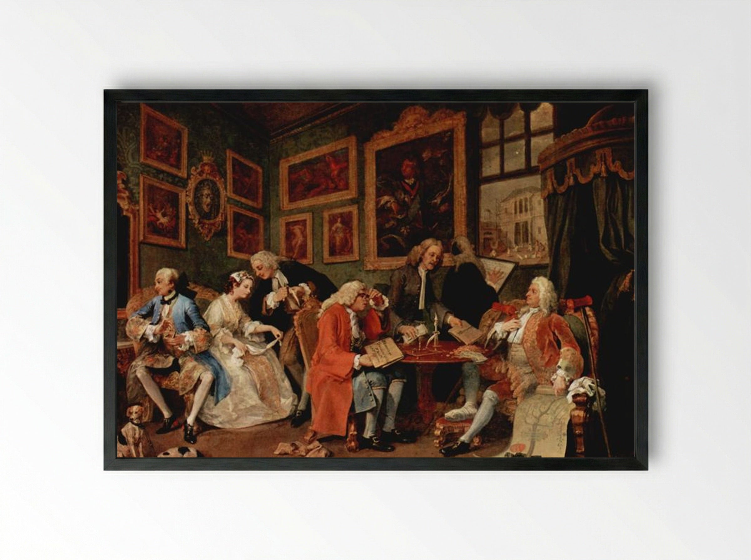 The Marriage Contract - William Hogarth - Framed Print Black