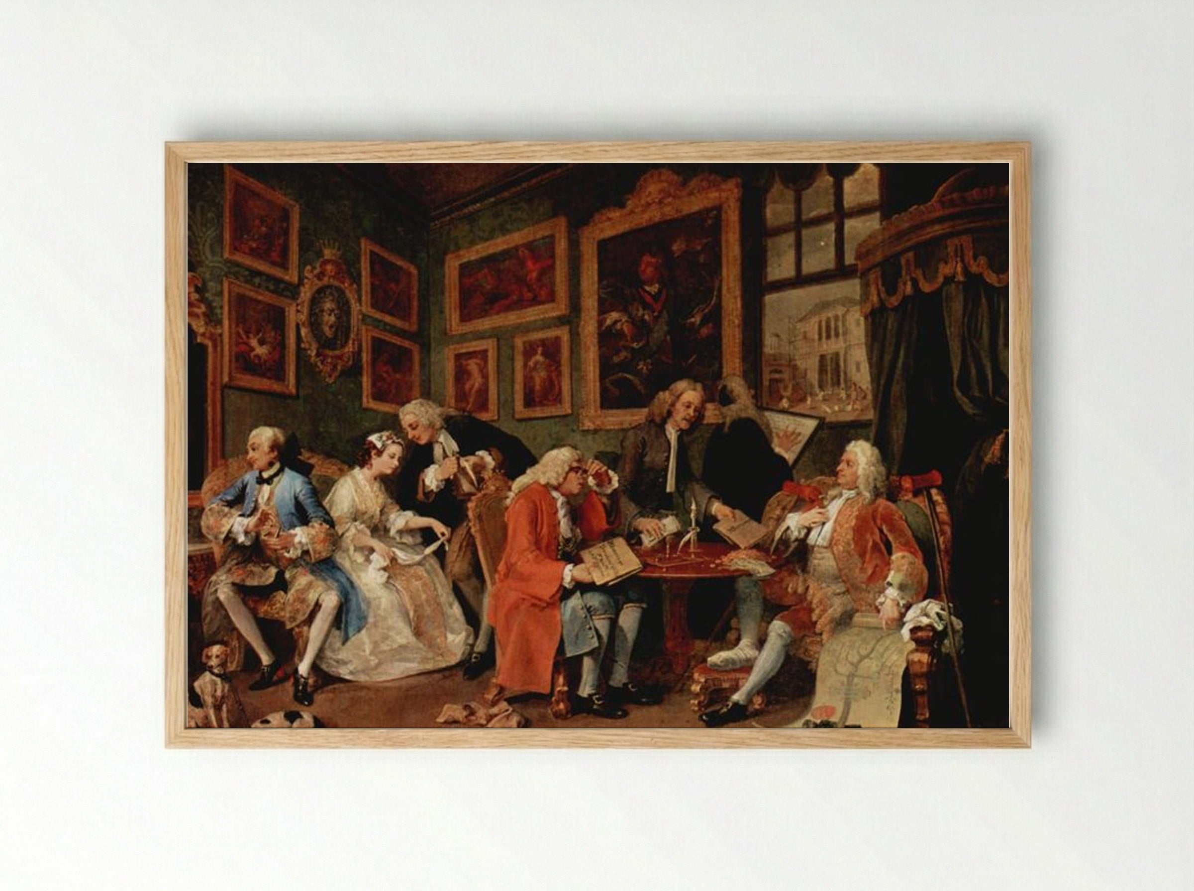 The Marriage Contract - William Hogarth - Framed Print Wood