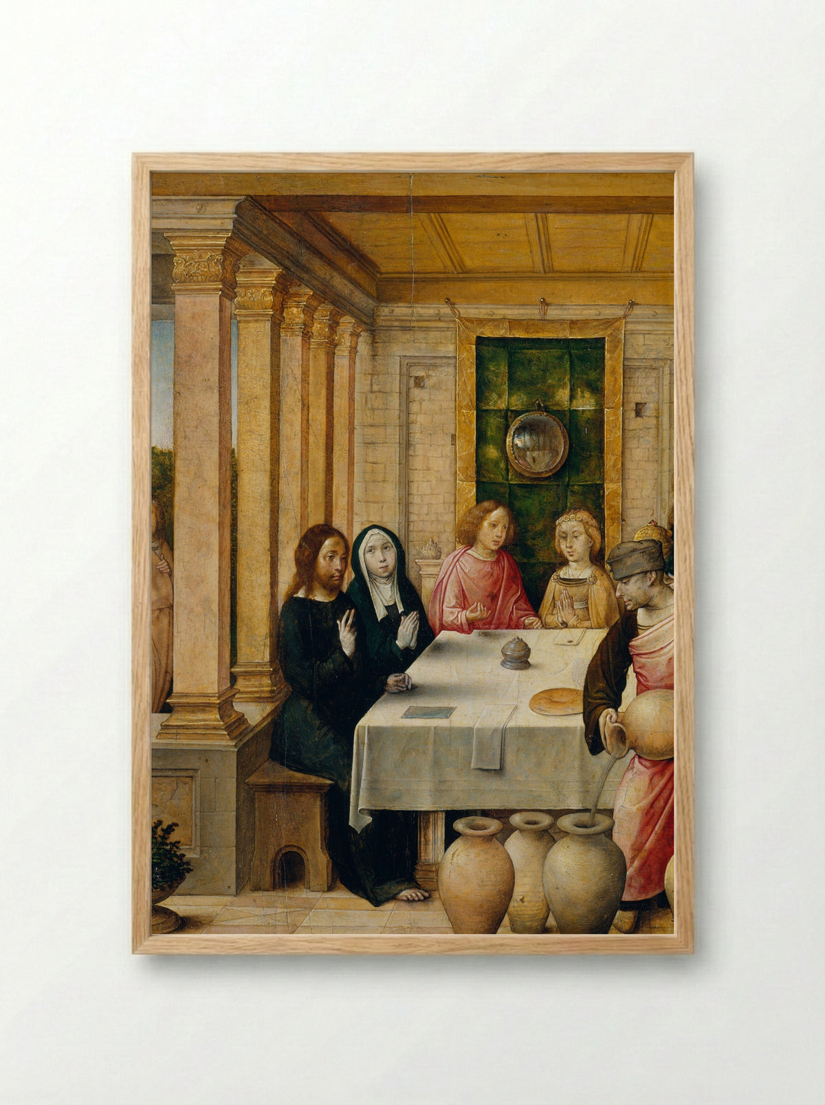 The Marriage Feast at Cana - Juan de Flandes - Framed Print Wood