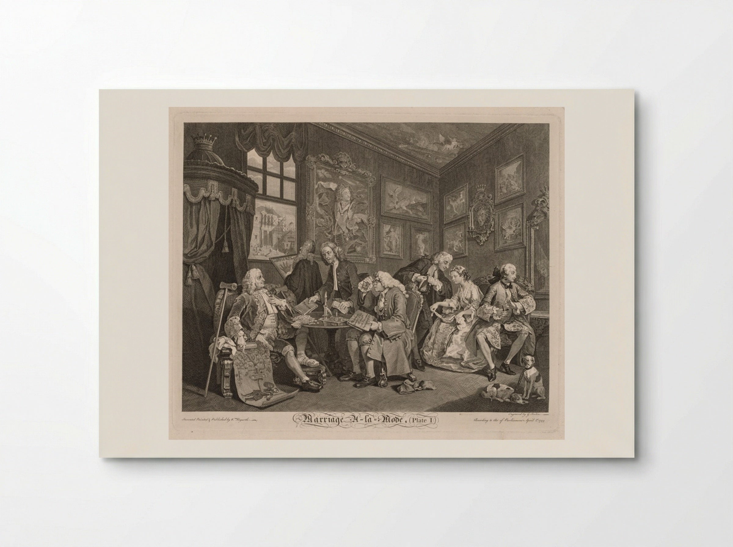 The Marriage Settlement, Plate 1 - Gérard Jean-Baptiste Scotin II - Poster
