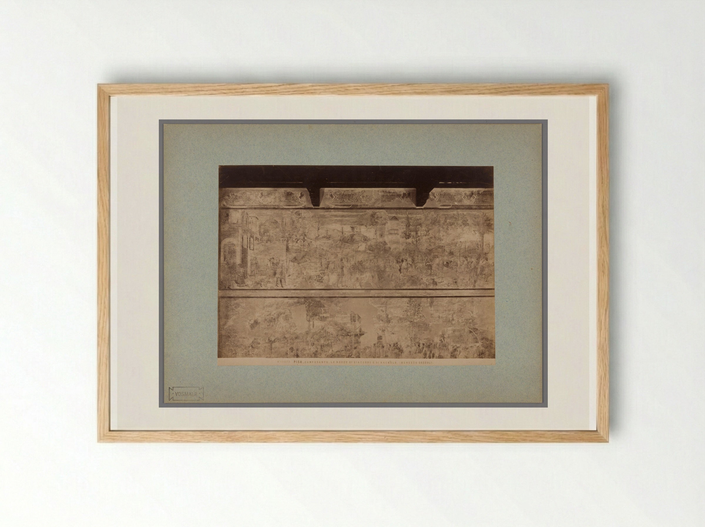 The Marriage of Jacob and Rachel (After Benozzo Gozzoli) - Fratelli Alinari - Framed Print Wood