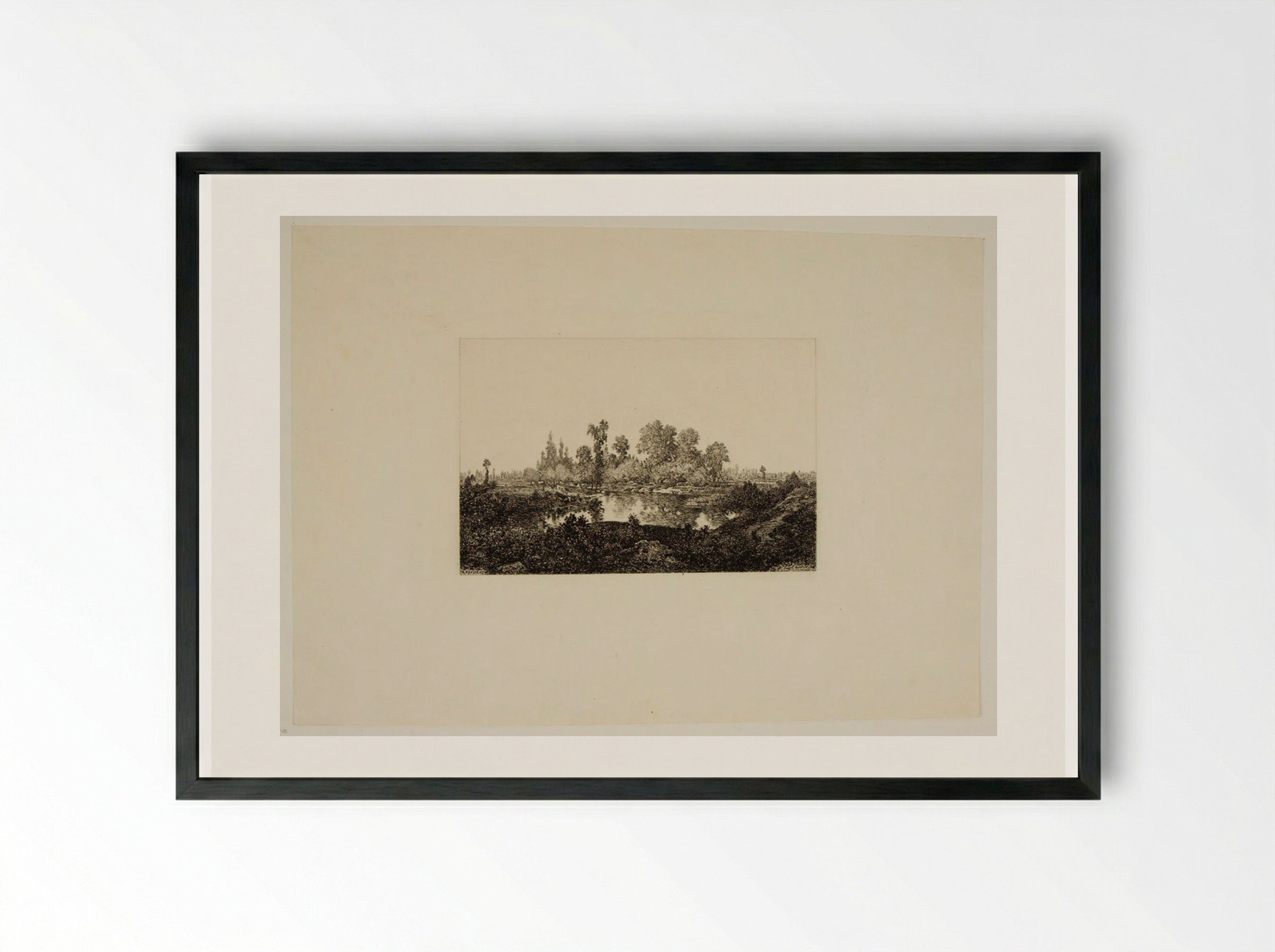 The Marsh - Maxime Lalanne - Framed Print Black