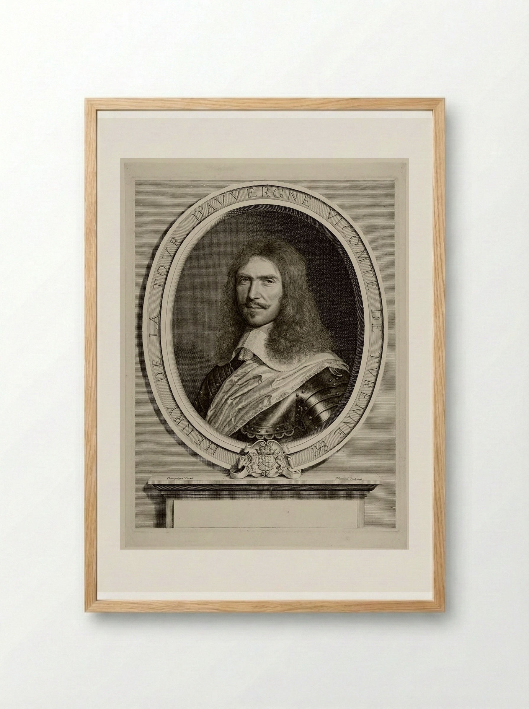 The Marshall of Turenne - Robert Nanteuil - Framed Print Wood