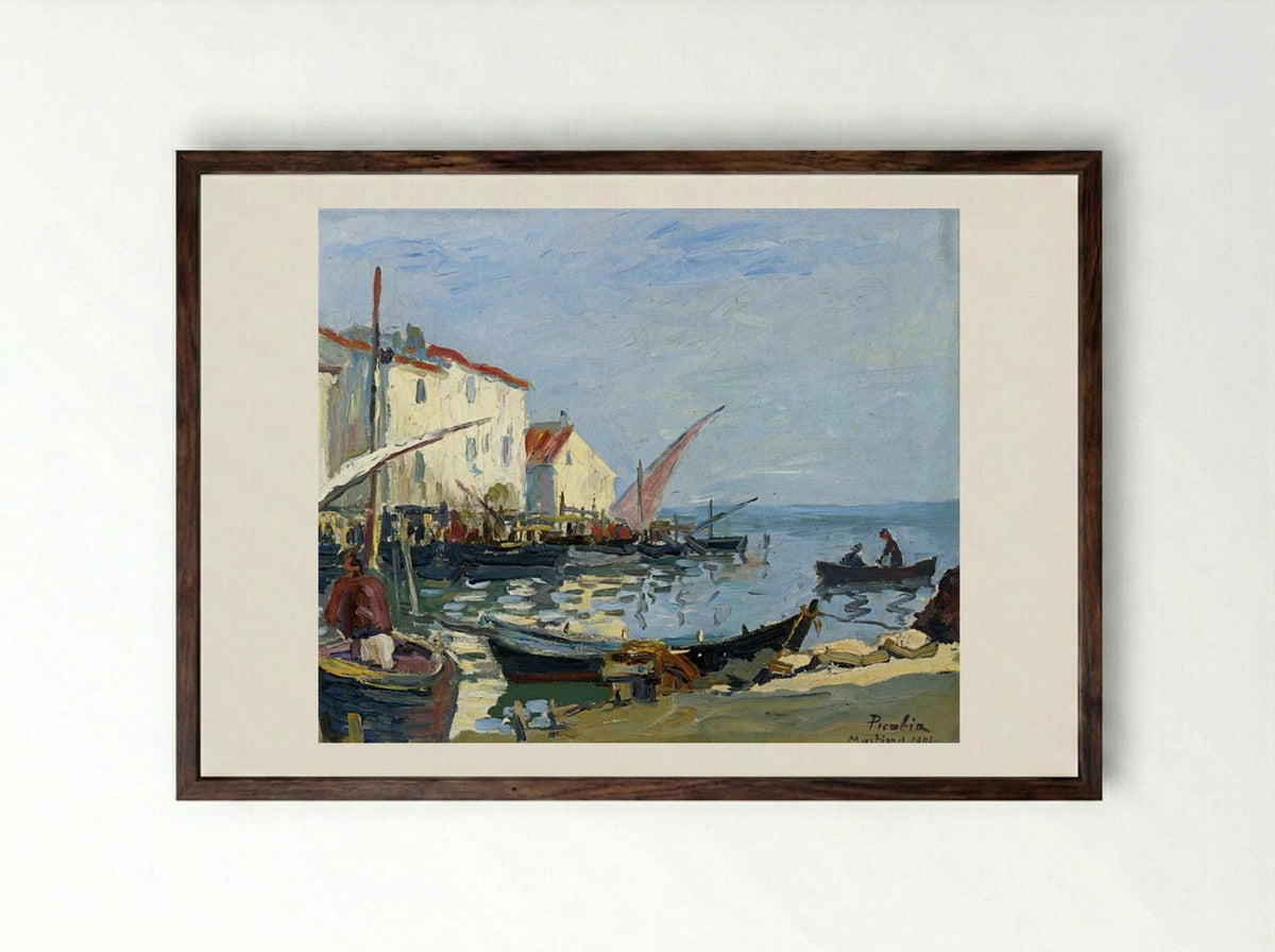 The Martigues - Francis Picabia - Framed Print Dark Wood