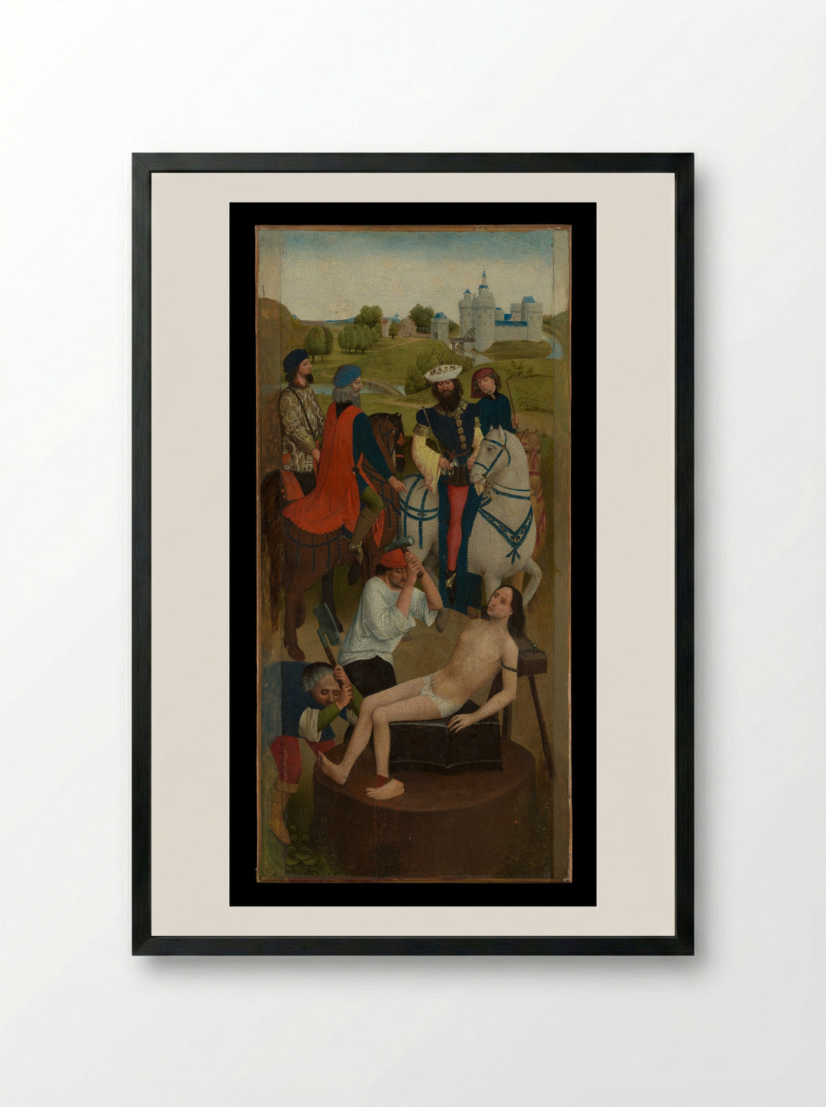 The Martyrdom of Saint Adrian - Northern French Painter - Framed Print Black