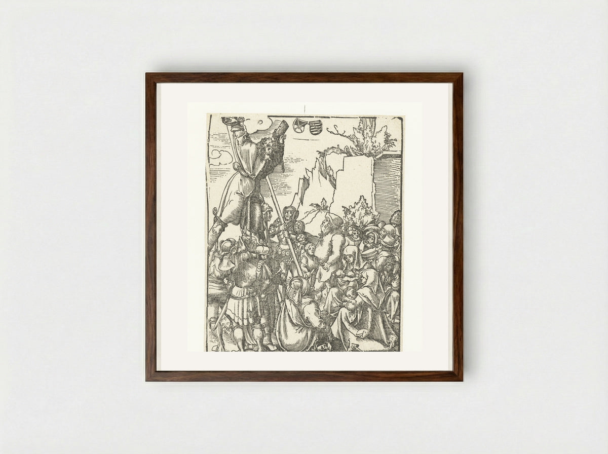 The Martyrdom of Saint Andrew - Lucas Cranach the Elder - Framed Print Dark Wood