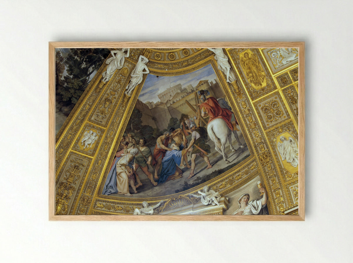 The Martyrdom of Saint Andrew - Domenichino - Framed Print Wood