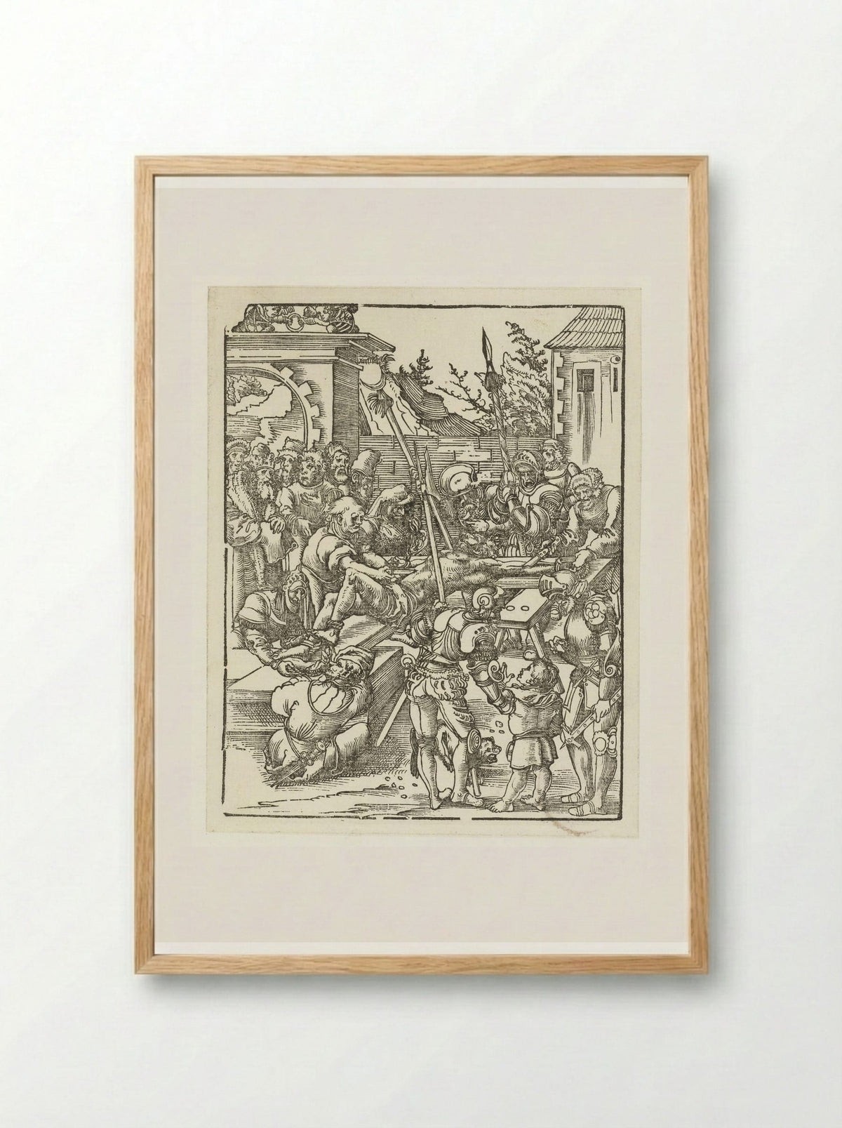 The Martyrdom of Saint Bartholomew - Lucas Cranach the Elder - Framed Print Wood