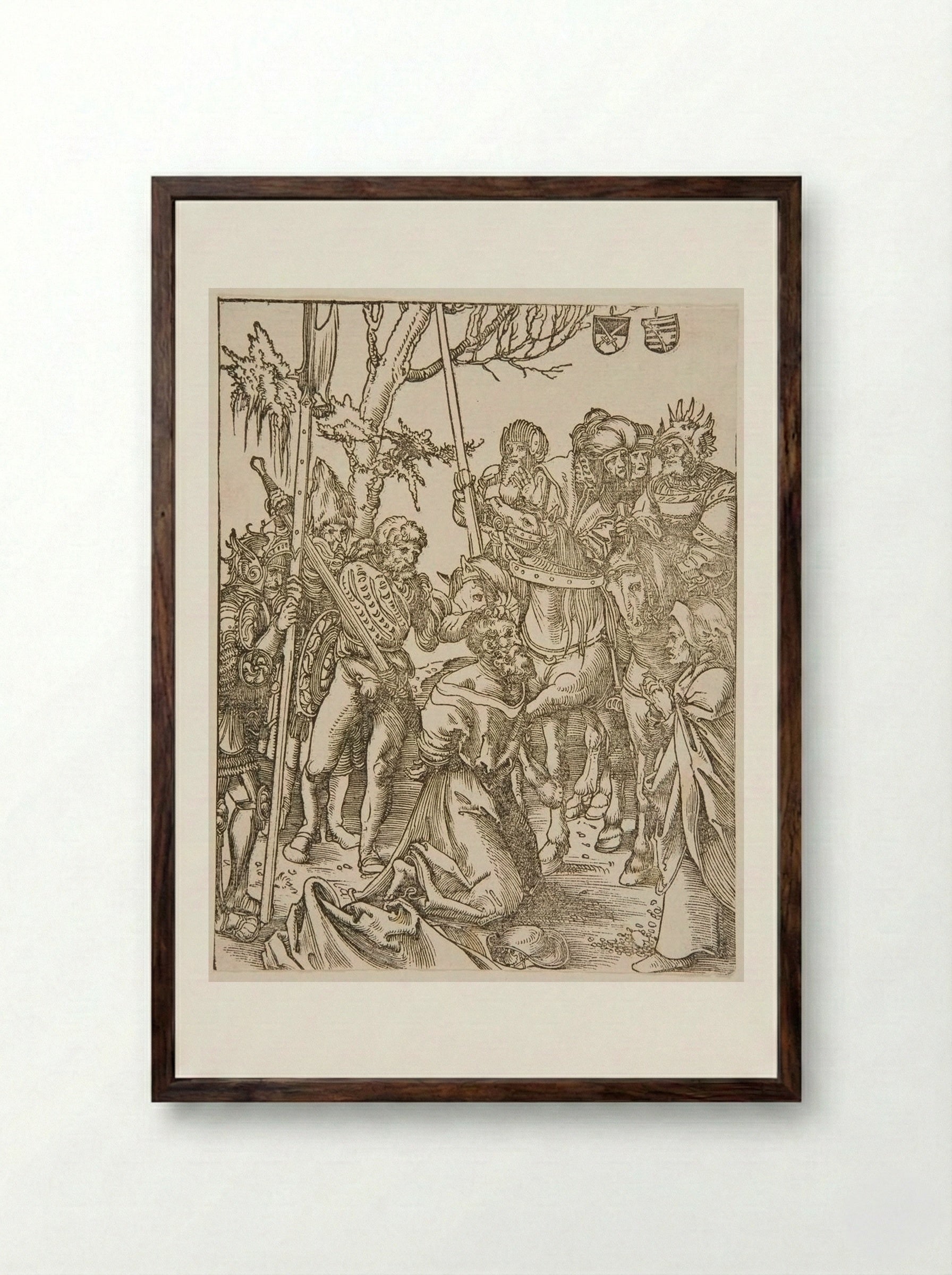 The Martyrdom of Saint James the Greater - Lucas Cranach the Elder - Framed Print Dark Wood